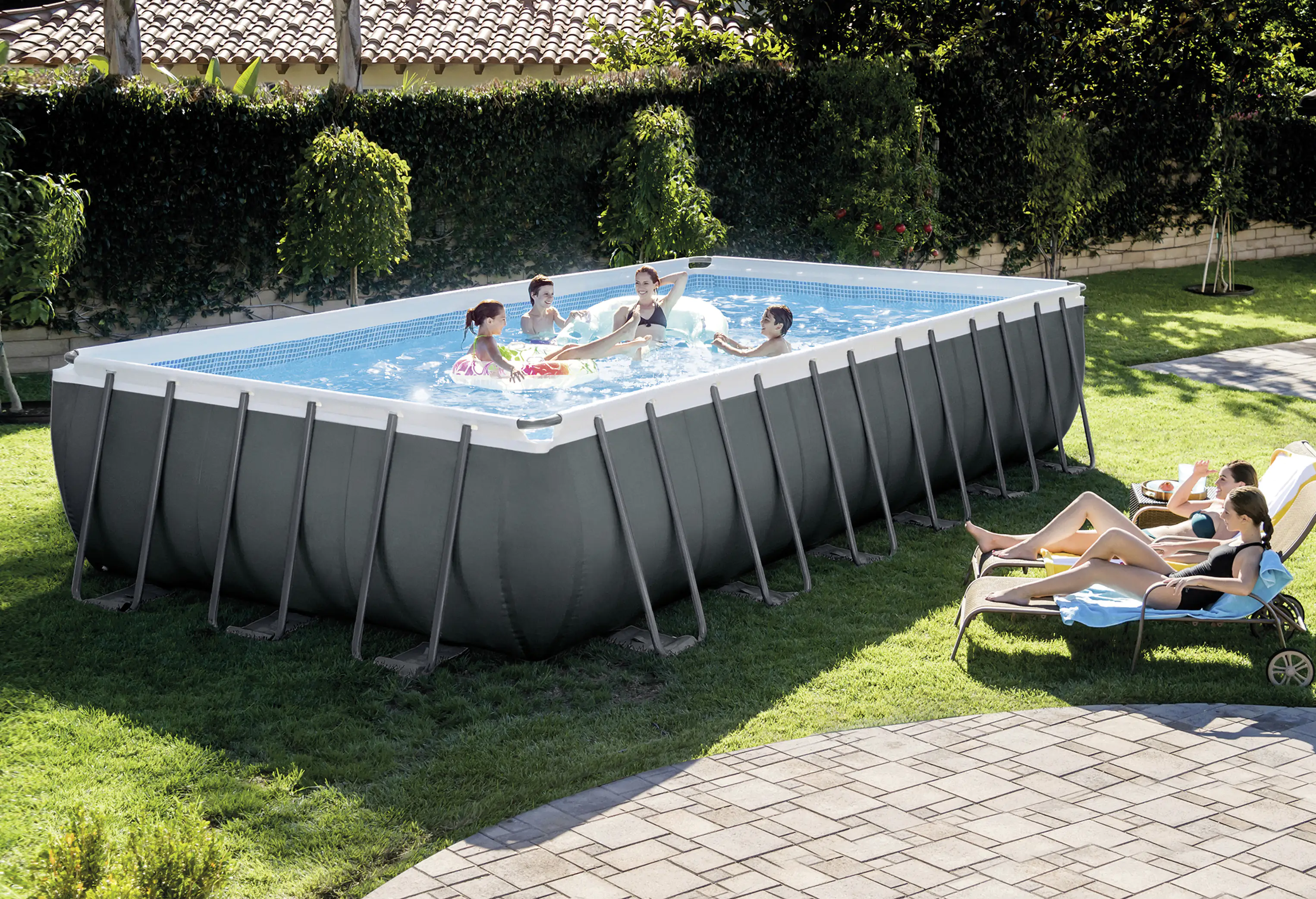 Intex Frame Pool Set Ultra Quadra 732 x 366 x 132 cm Intex Frame Pool Set Ultra Quadra 732 x 366 x 132 cm