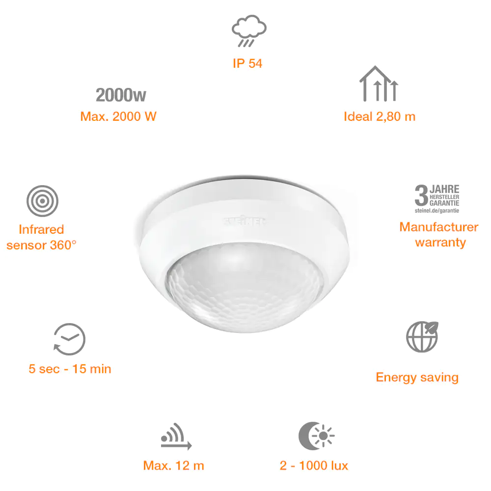 Steinel Infrarot-Bewegungsmelder IS 360-3 weiß