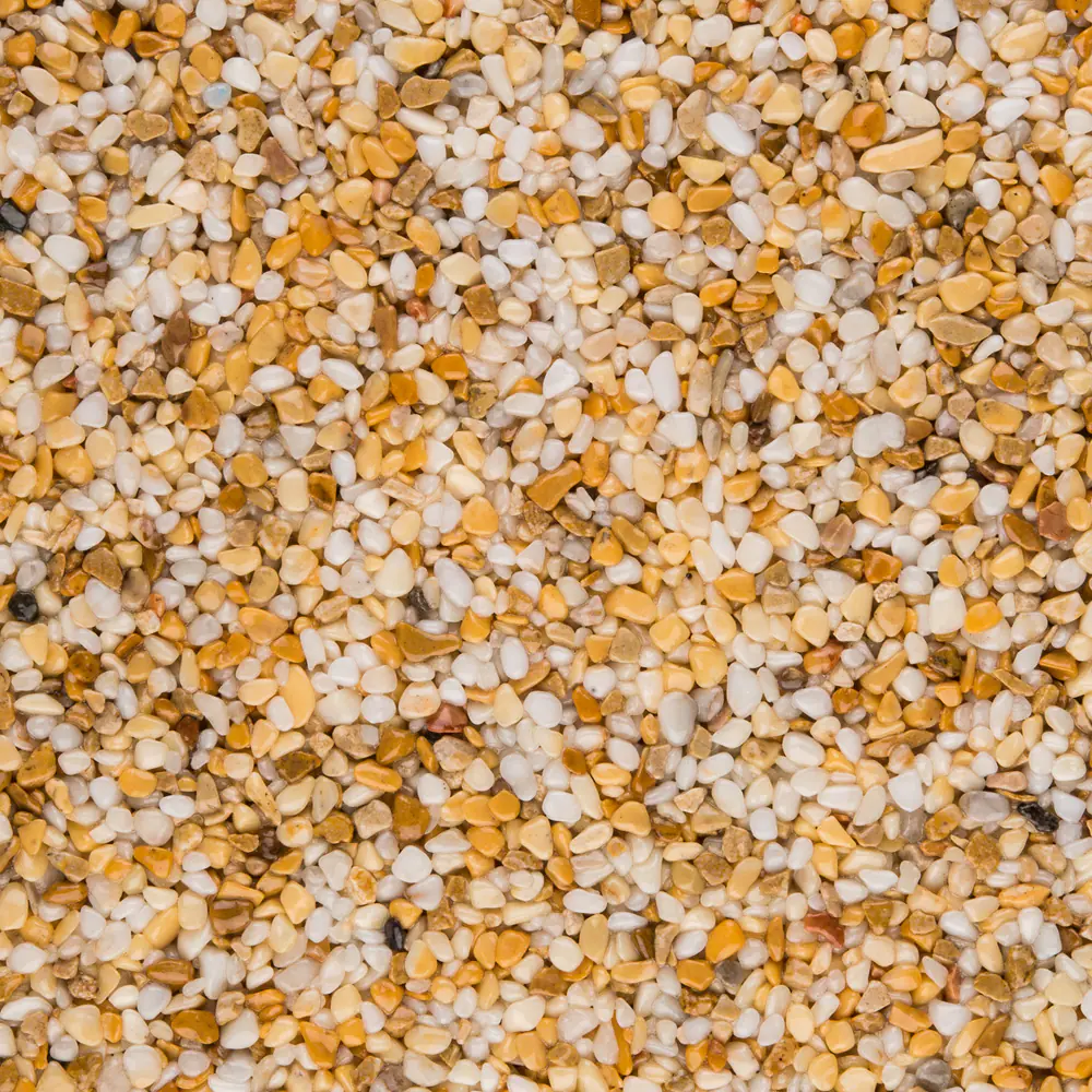 RAVELLO Steinteppich Boden Outdoor Körnung Fein Farbe gelb 15 kg Set