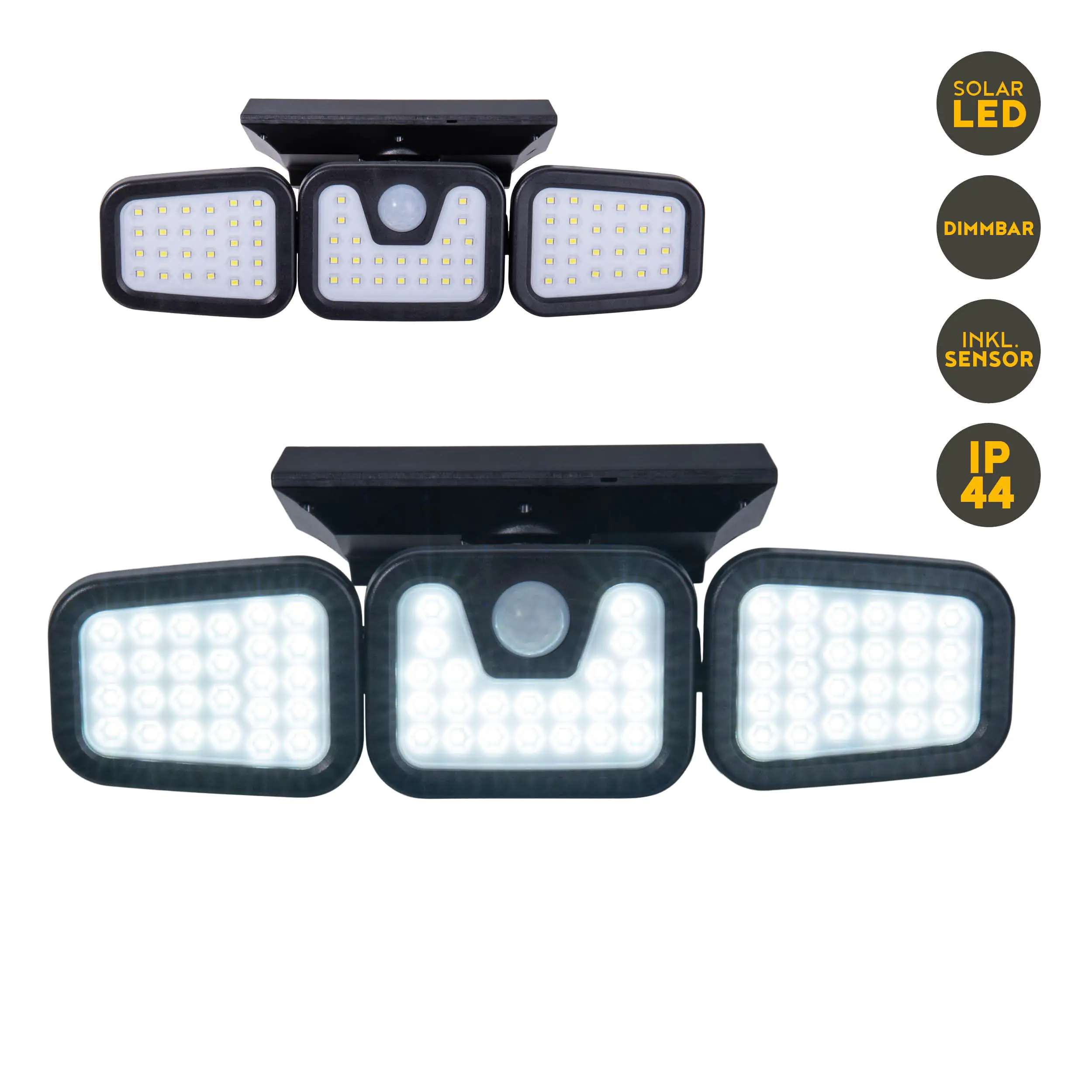 Light & More LED Solar Außenstrahler mit Bewegungsmelder