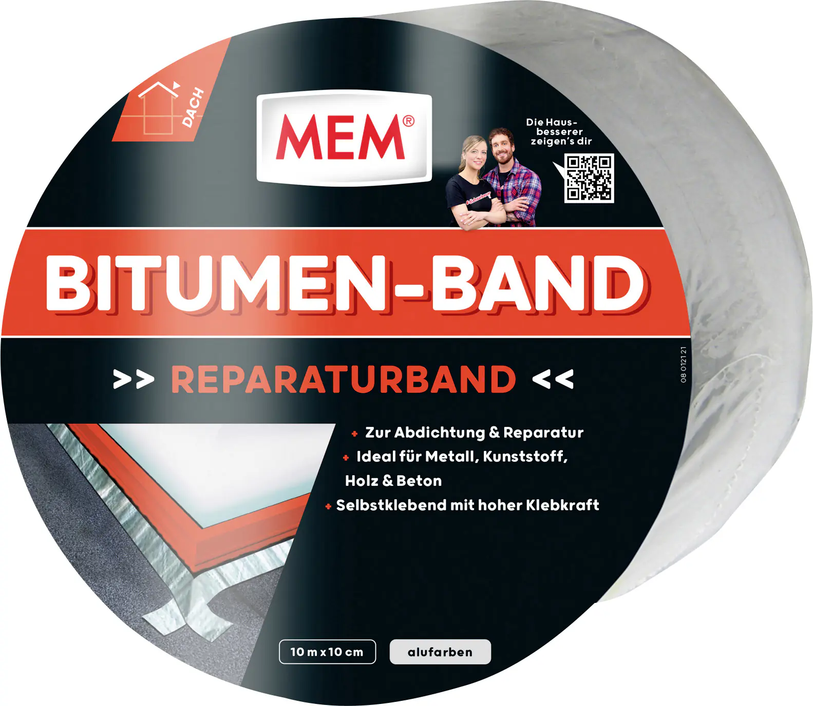 MEM Bitumen-Band 10 m x 10 cm alu