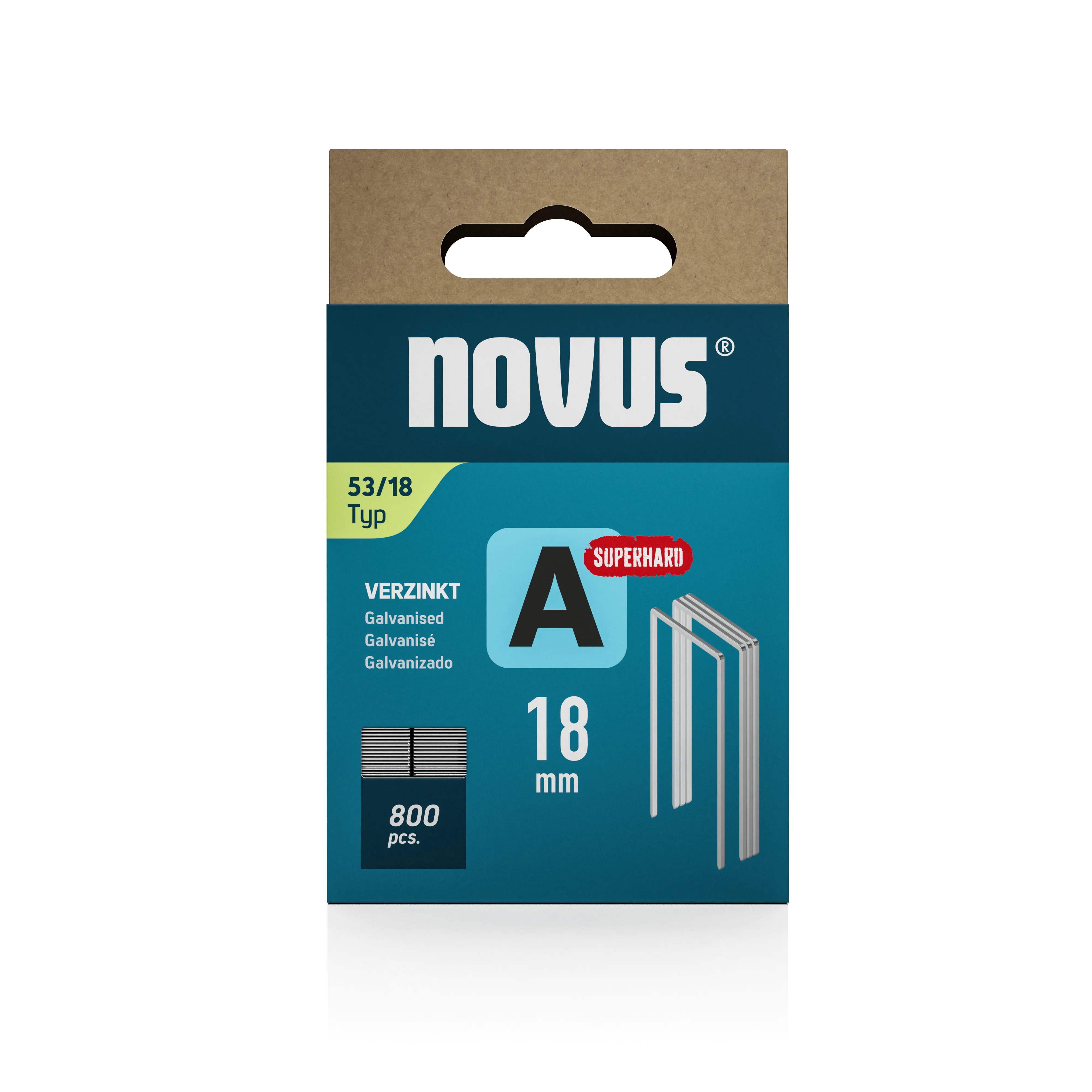Novus Tackerklammer Typ 53 18 mm 800 Stück Feindrahtklammern superhart Novus Tackerklammer Typ 53 18 mm 800 Stück Feindrahtklammern superhart