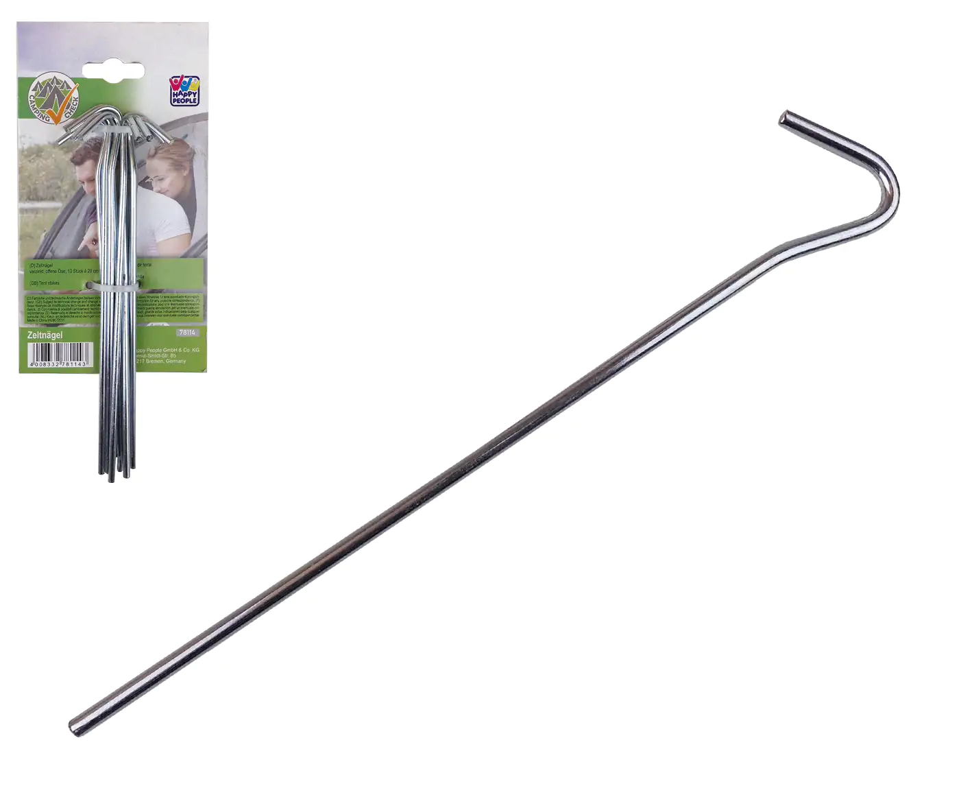 Happy People Zeltnagel 20 cm 10er Set