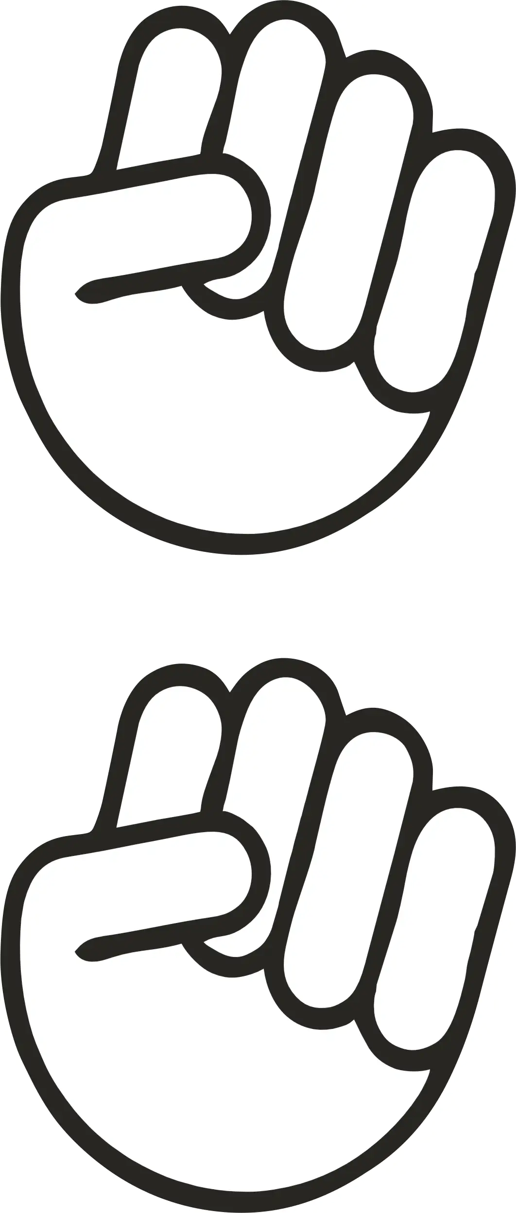 Hermann Schütz Aufkleber Shockerfaust im 2er-Set 70x65mm