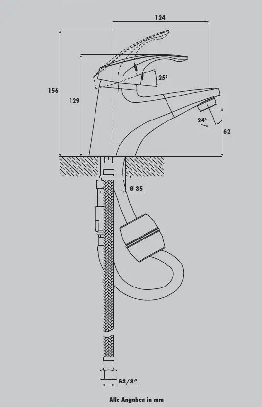 Primaster Waschtischarmatur Berlin verchromt mit Handbrause