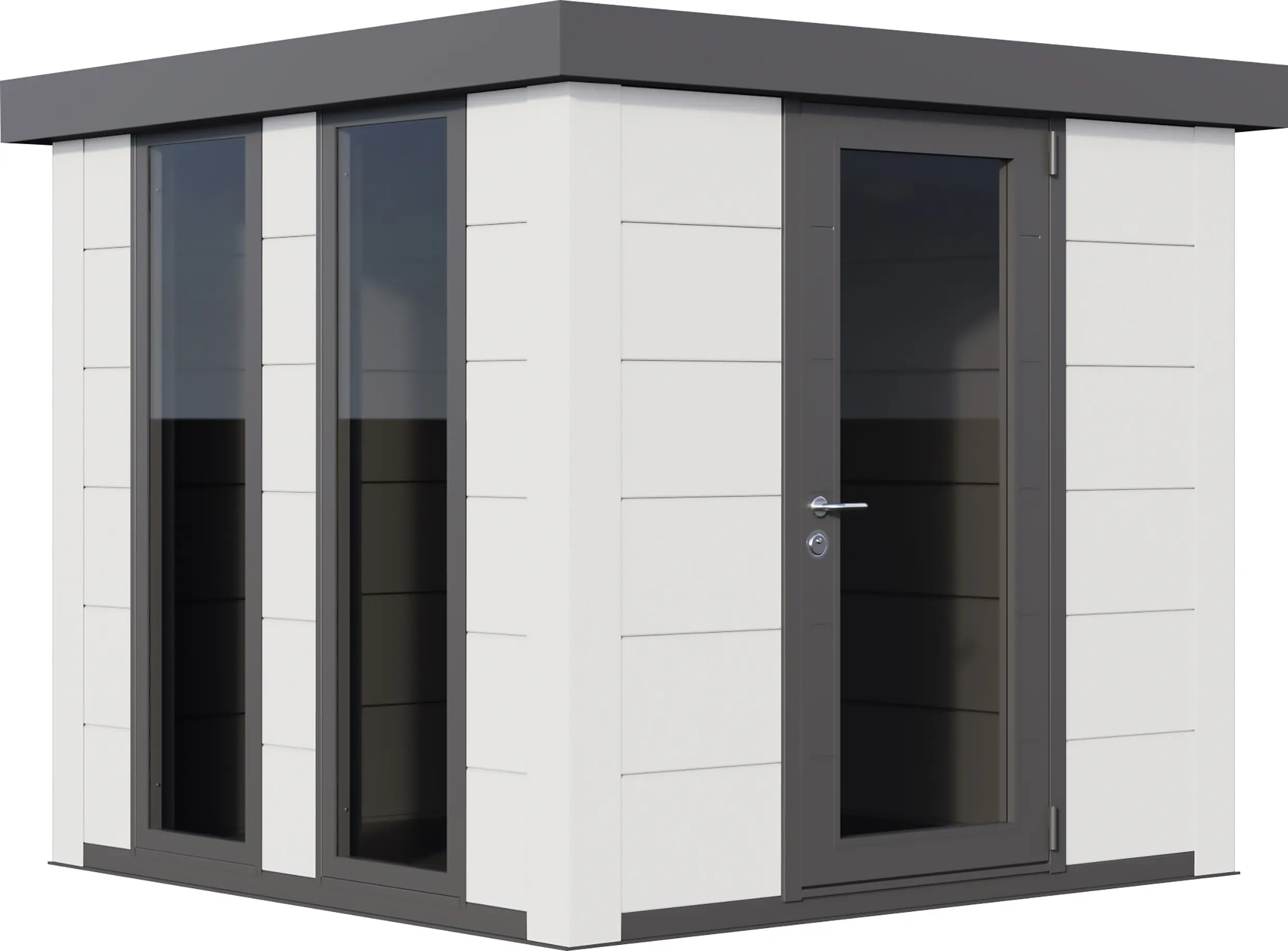Telluria Gerätehaus Luminato 2424 EW weiß 238 x 238 cm