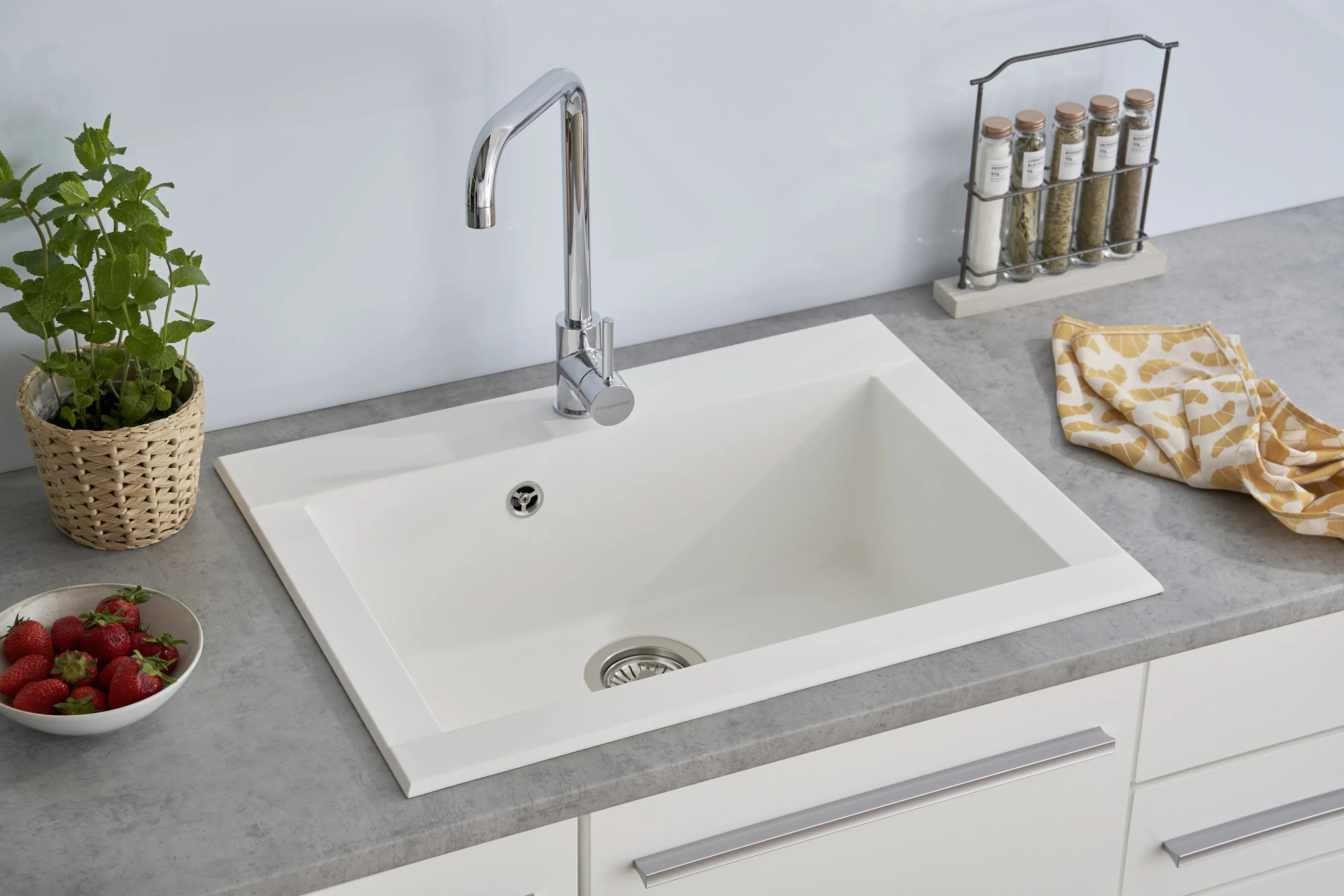 respekta Mineralite Einbauspüle OHIO66X50W