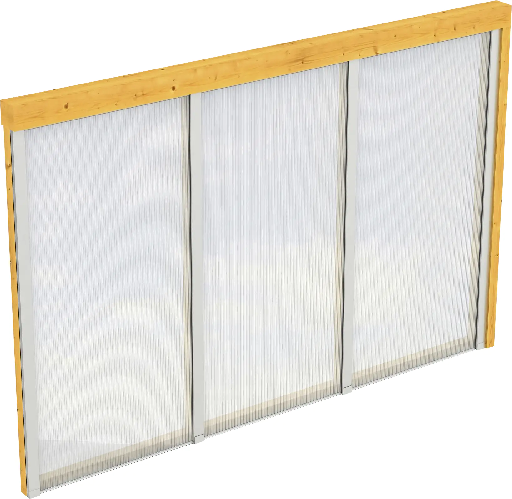 SKAN HOLZ Seitenwand m. Polycarbonatplatten 305 x 200 cm, Fichte