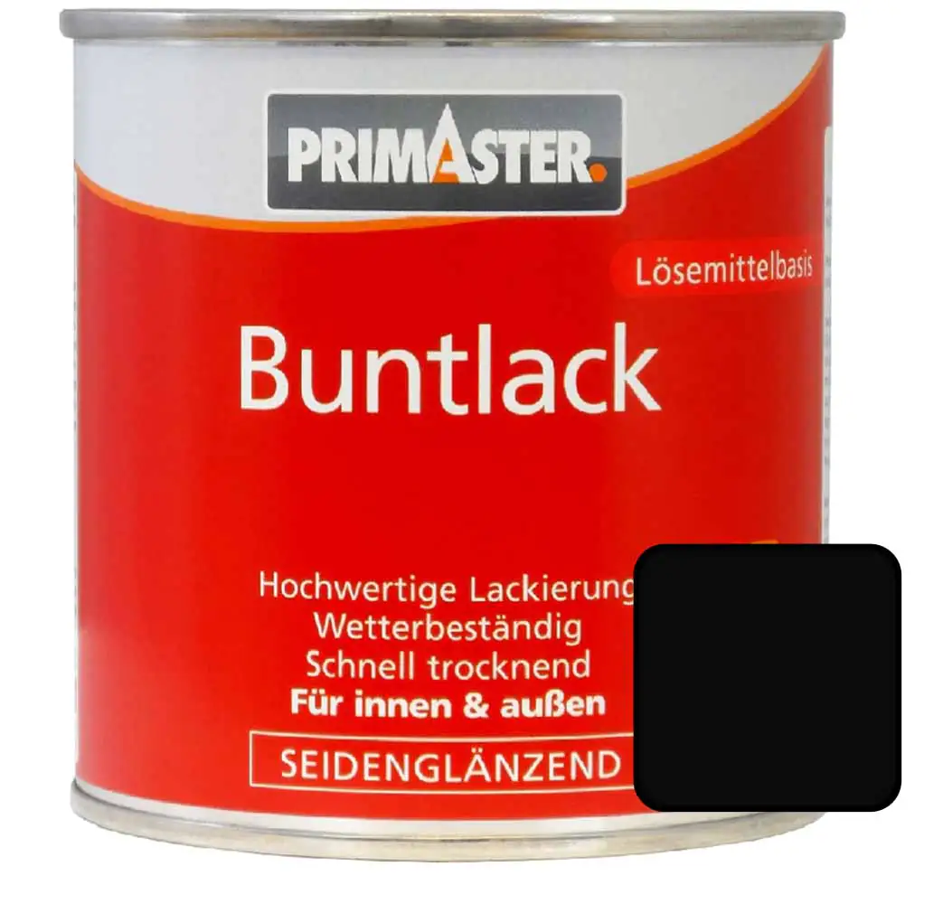 Primaster Buntlack RAL 9005 125 ml tiefschwarz seidenglänzend