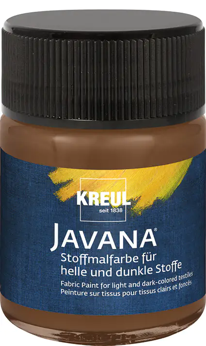 Kreul Javana Stoffmalfarbe für helle und dunkle Stoffe rehbraun 50 ml