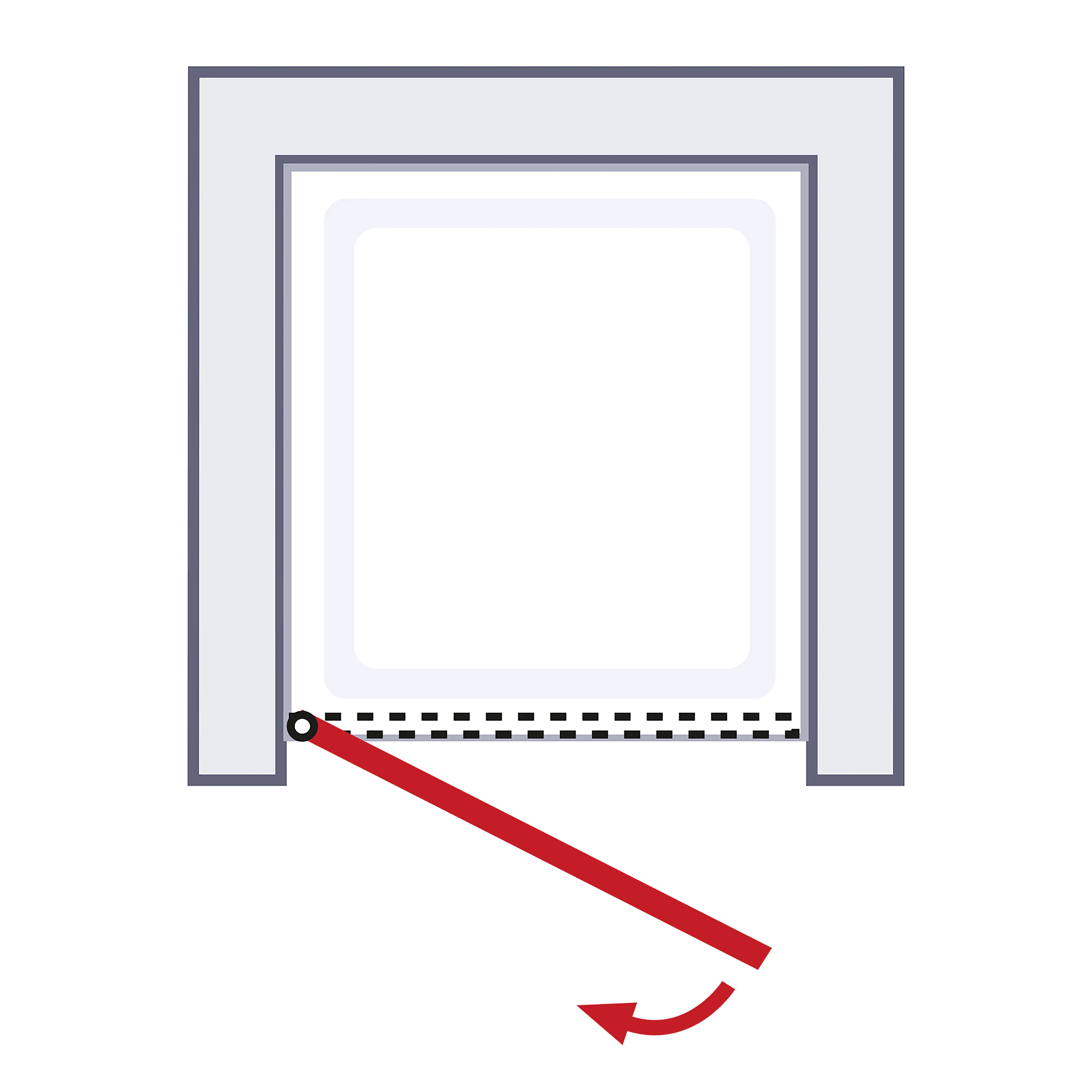 Schulte Nische Drehtür 90 x 200 cm Toura