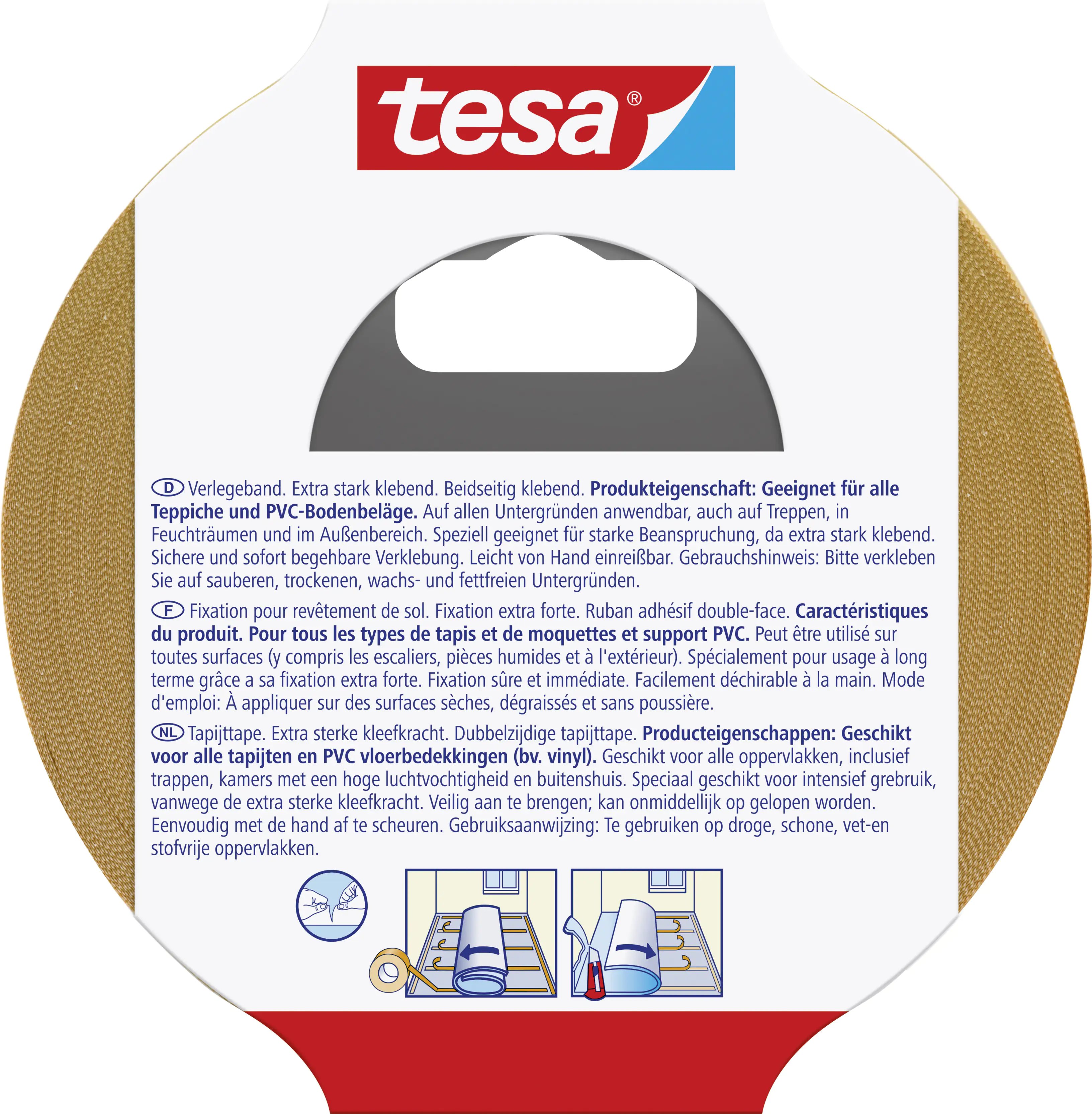 tesa Verlegeband 25 m x 50 mm, extra stark klebend tesa Verlegeband 25 m x 50 mm, extra stark klebend