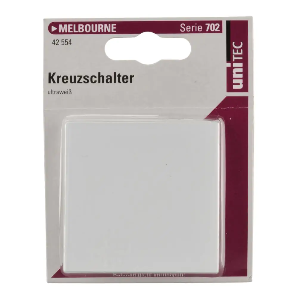 Unitec Kreuzschalter Melbourne S702 ultraweiß