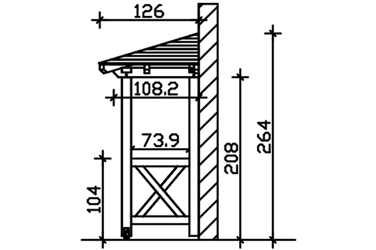 4018211029594_04 SKAN HOLZ Vordach Wesel Typ 4 188 x 126 cm, lasiert in Schiefergrau