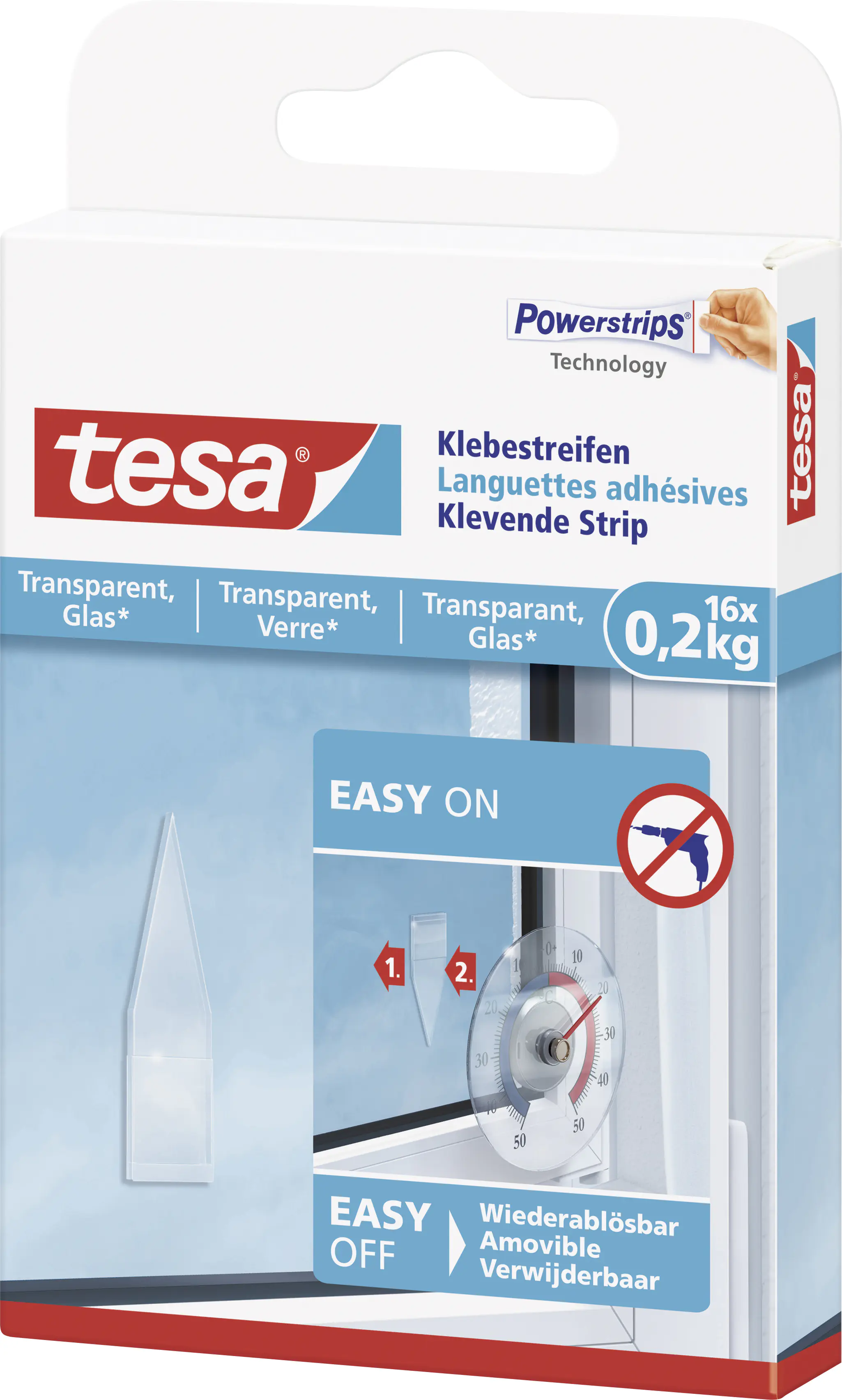 tesa Klebestreifen Traglast 200 g, 16 Stück
