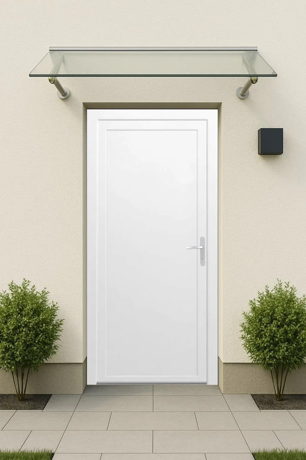 Panto Kunststoff-Nebeneingangstür K500 98 x 198 cm DIN R weiß