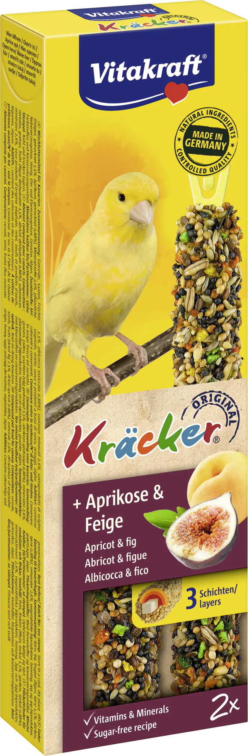 Vitakraft Kräcker® Aprikose & Feige 2 Stück / 60 g Vitakraft Kräcker® Aprikose & Feige 2 Stück / 60 g