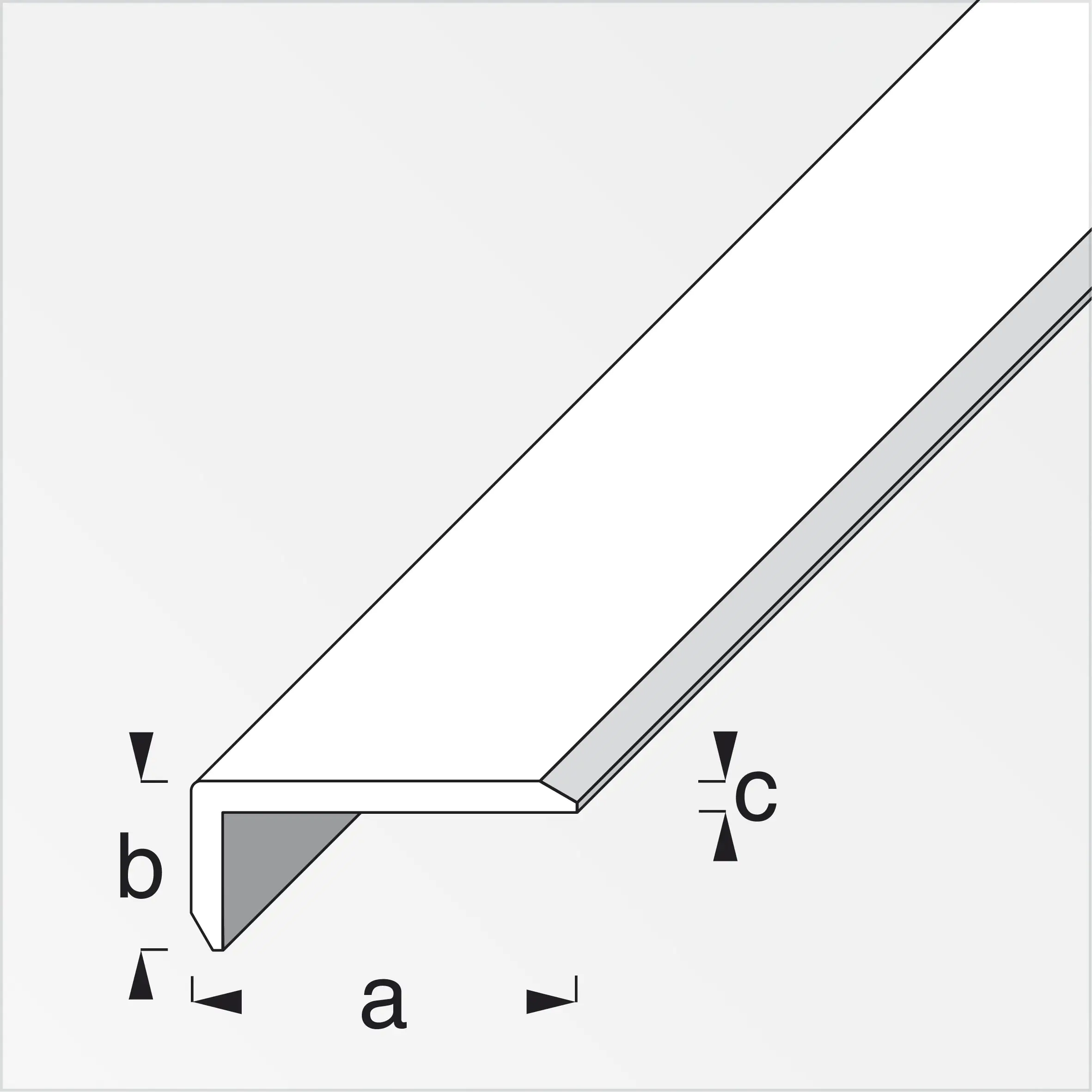 alfer Kantenschutz-Profil 2 m, 19 x 8 x 1.6 mm Aluminium eloxiert silber
