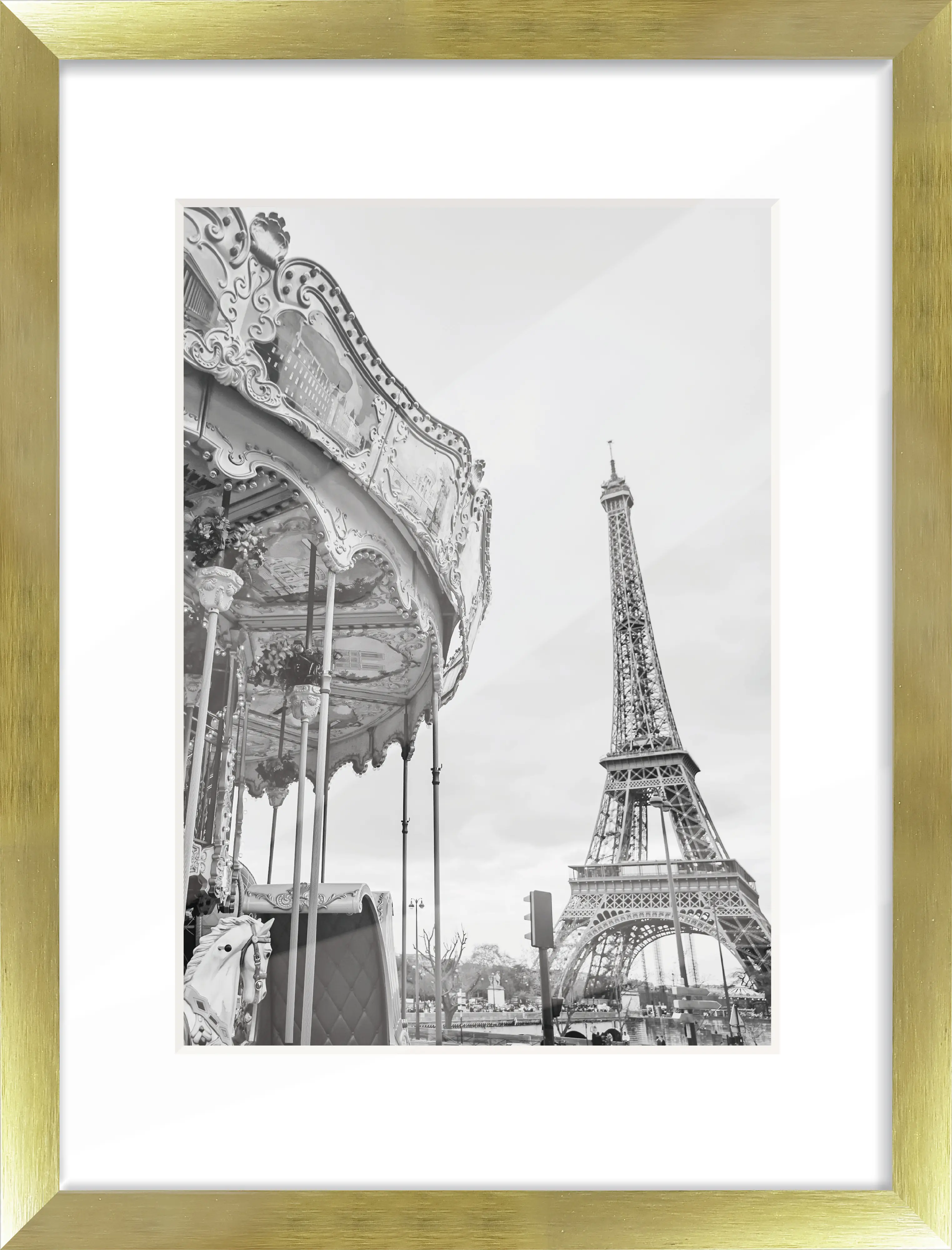 Alu Bilderrahmen Premium gold brushed 30 x 40 cm