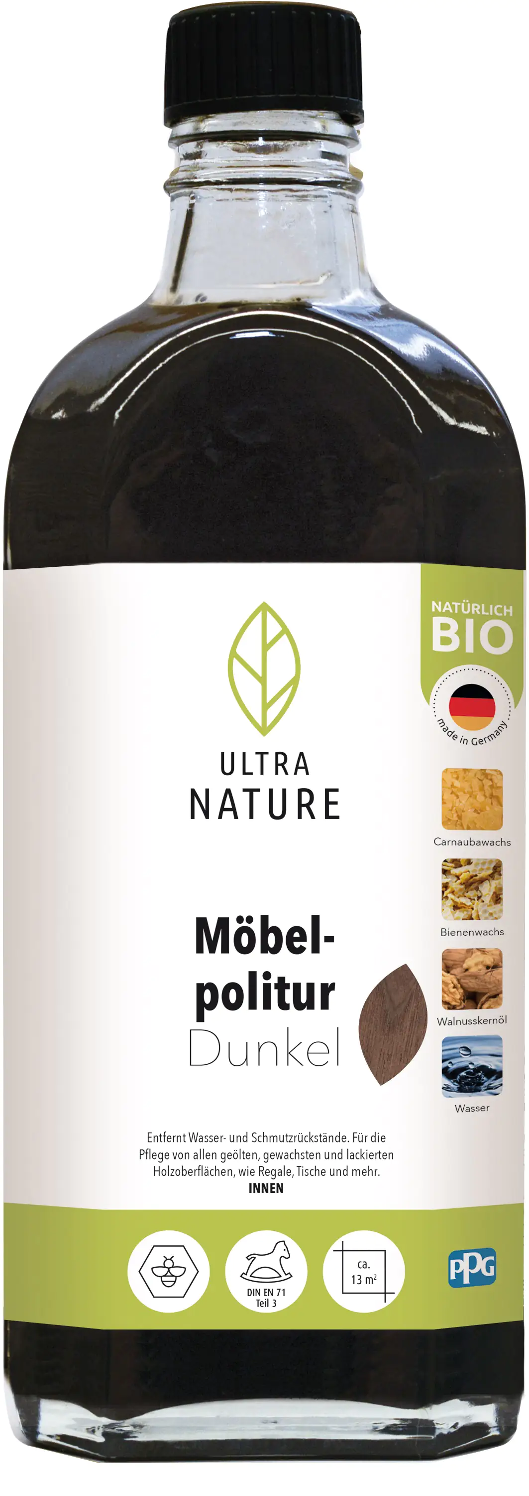 4250100475796 Ultra Nature Möbelpolitur 250 ml dunkel