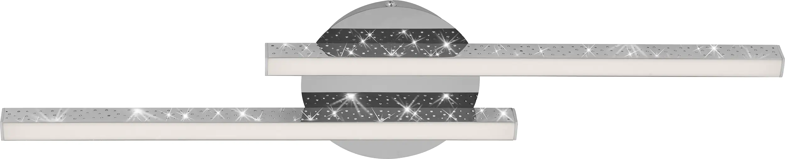 Di-Ka LED Wand- und Deckenleuchte Rey 60x14 cm chrom Glitzereffekt Di-Ka LED Wand- und Deckenleuchte Rey 60x14 cm chrom Glitzereffekt