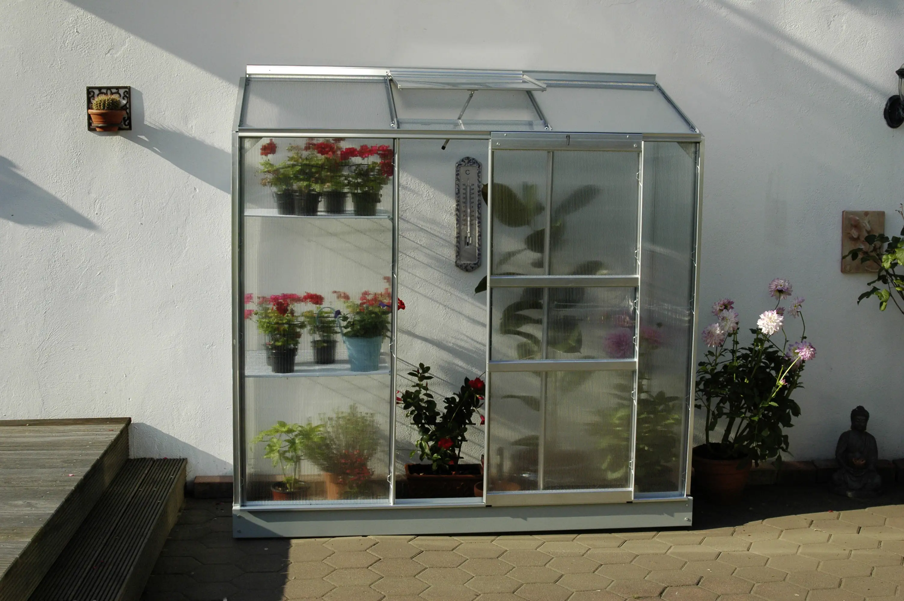 Vitavia Anlehngewächshaus Styx 1300 65 x 192 cm 4 mm Hohlkammerplatten