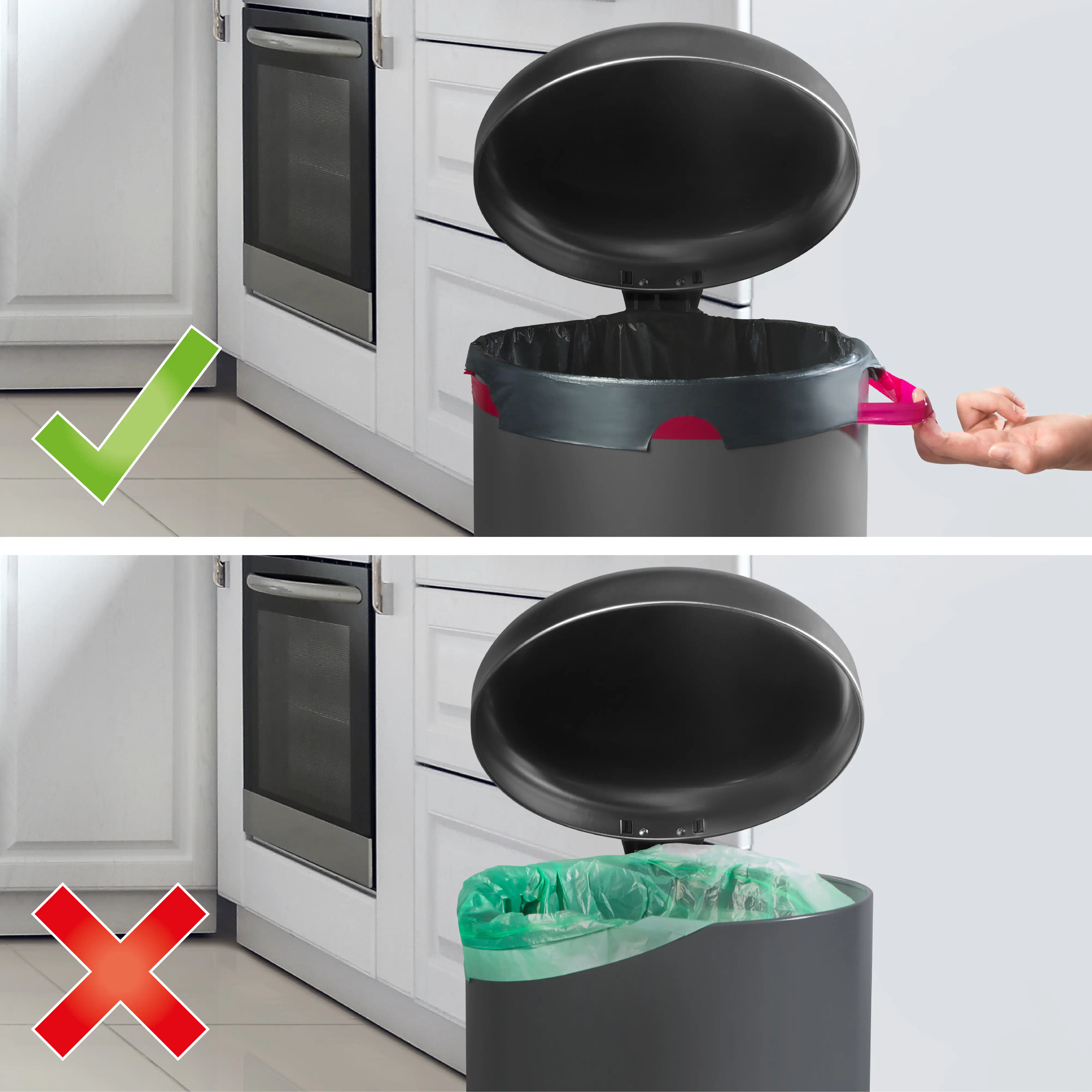 Swirl® Fixierband-Müllbeutel XL 30 L Reißfest & Dicht