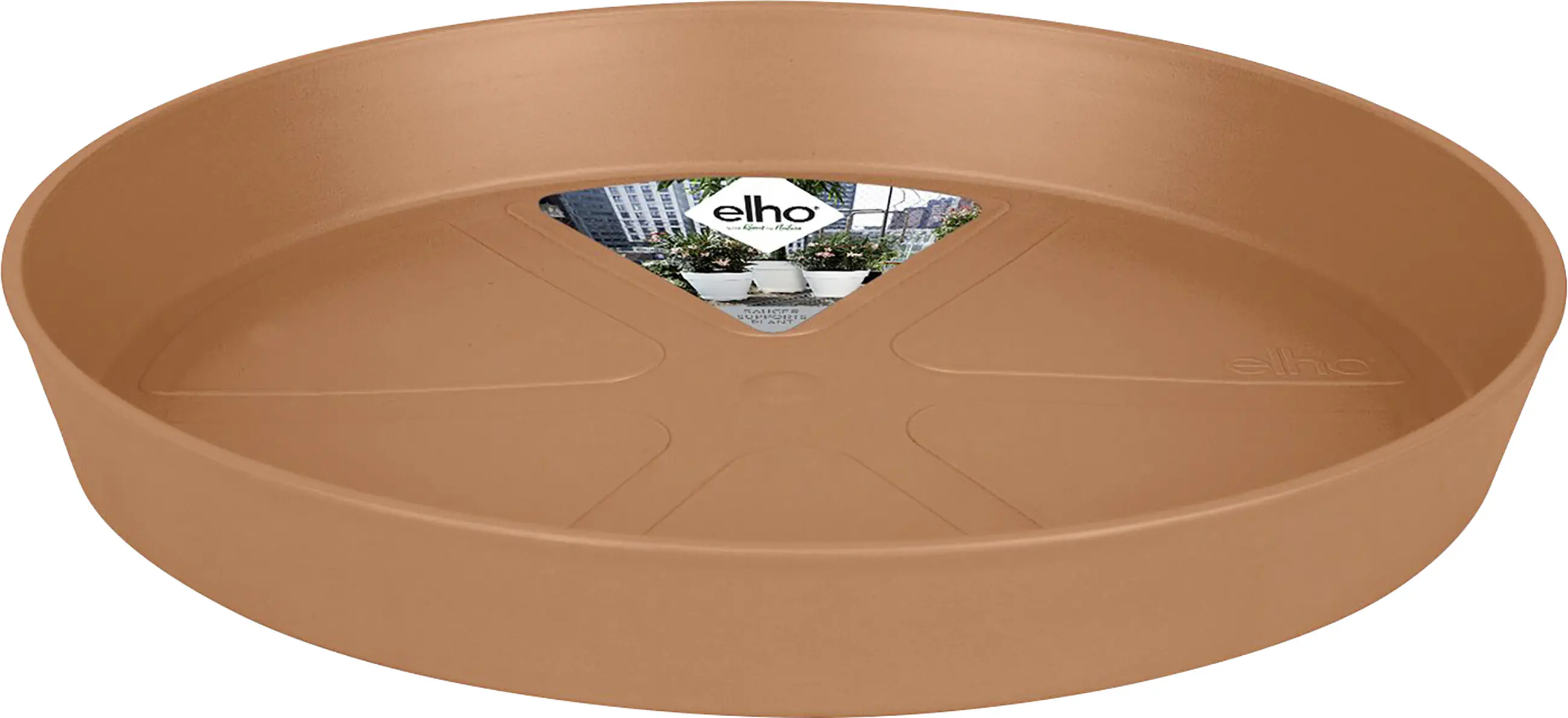 Elho Untersetzer für Blumentopf Loft Urban Kunststoff braun Ø 21 cm 