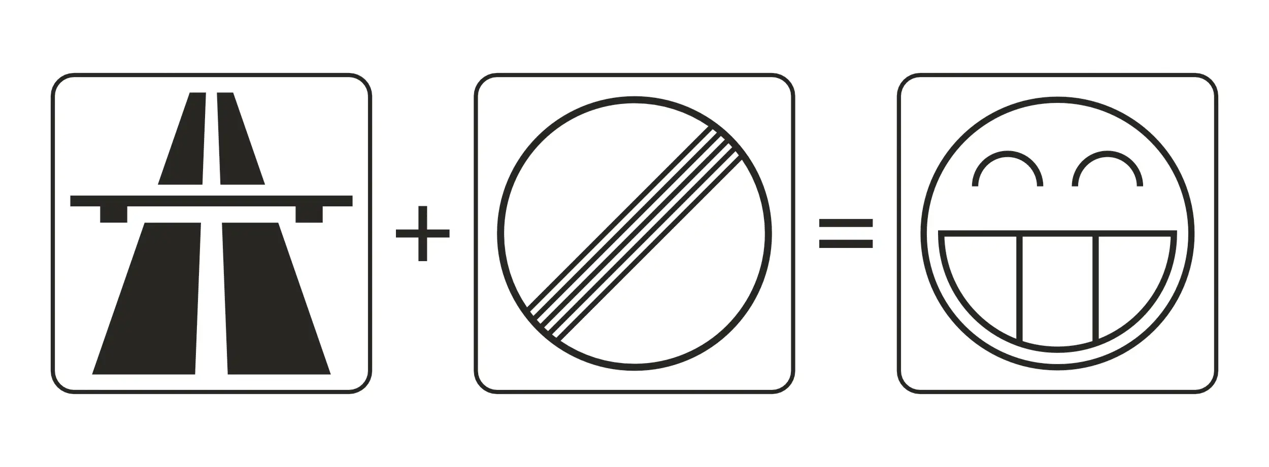 Hermann Schütz Aufkleber Autobahn Freie Fahrt Smiley 190x70mm Hermann Schütz Aufkleber Autobahn Freie Fahrt Smiley 190x70mm