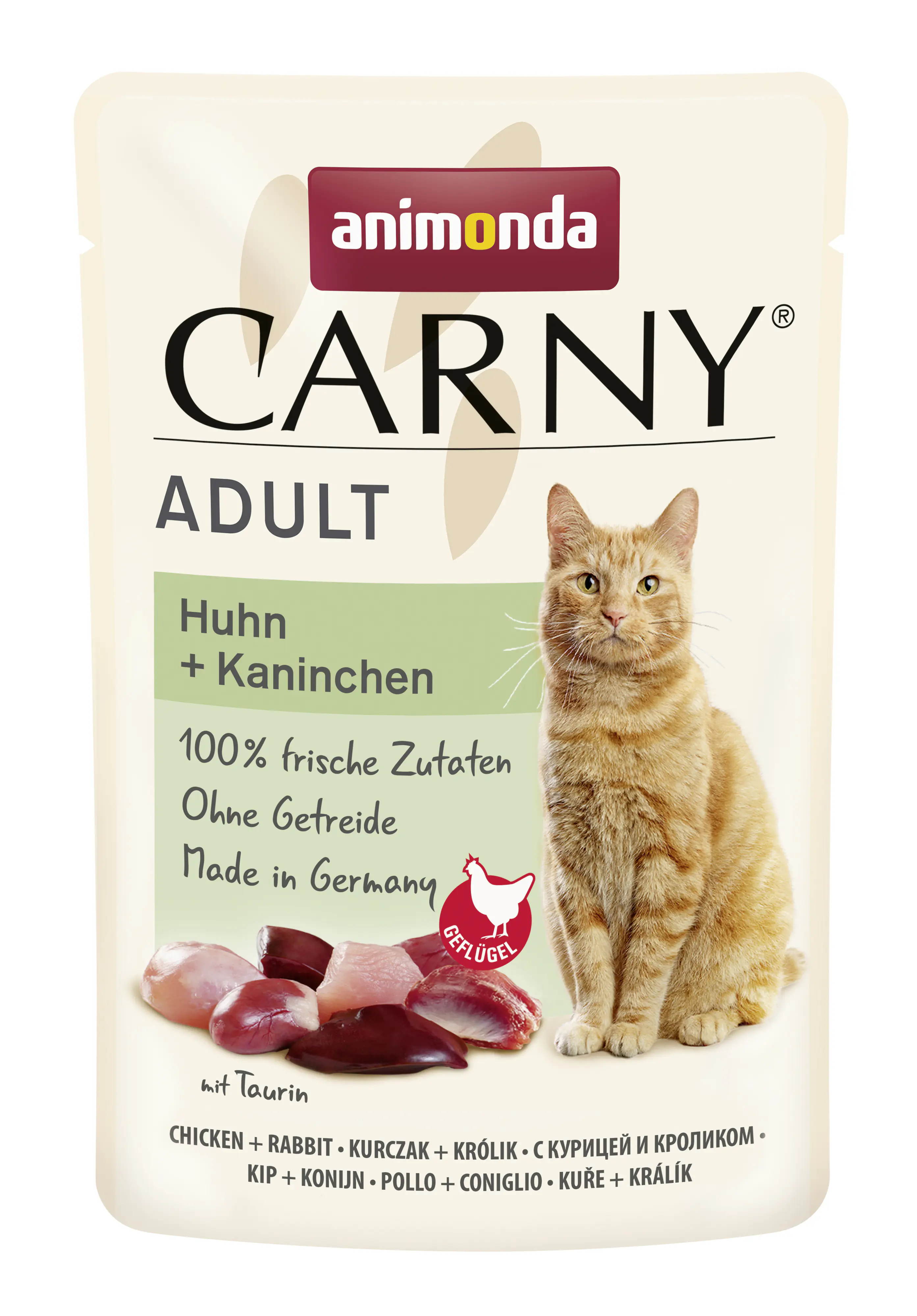 Carny Katzennassfutter Adult getreidefrei 85 g Huhn & Kaninchen