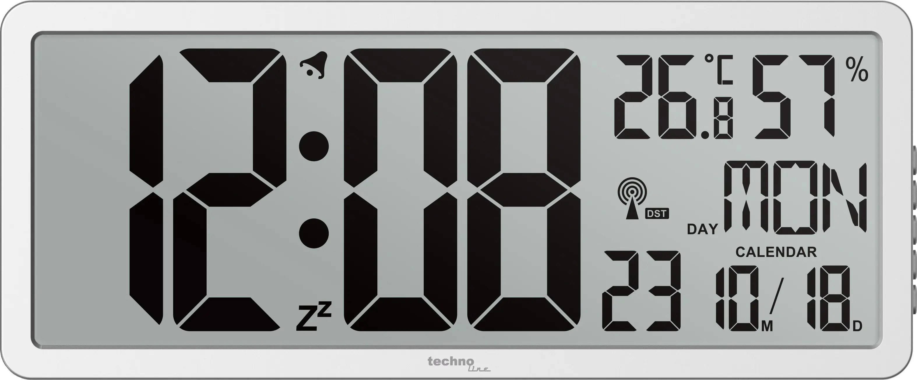 Technoline Funkwanduhr WS 8135 weiß