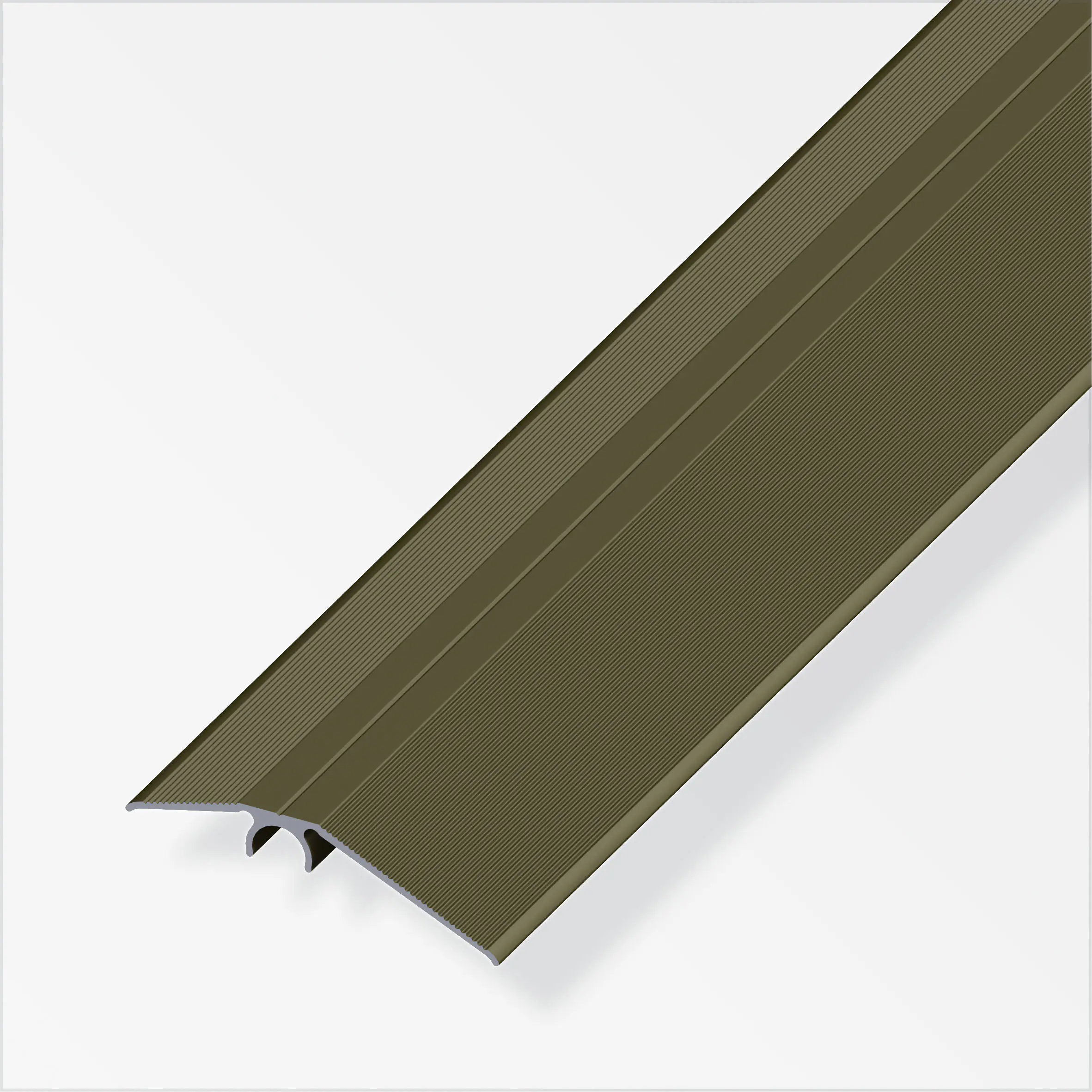 alfer Niveauausgleichs-Profil 1 m, 56 mm Aluminium eloxiert bronze