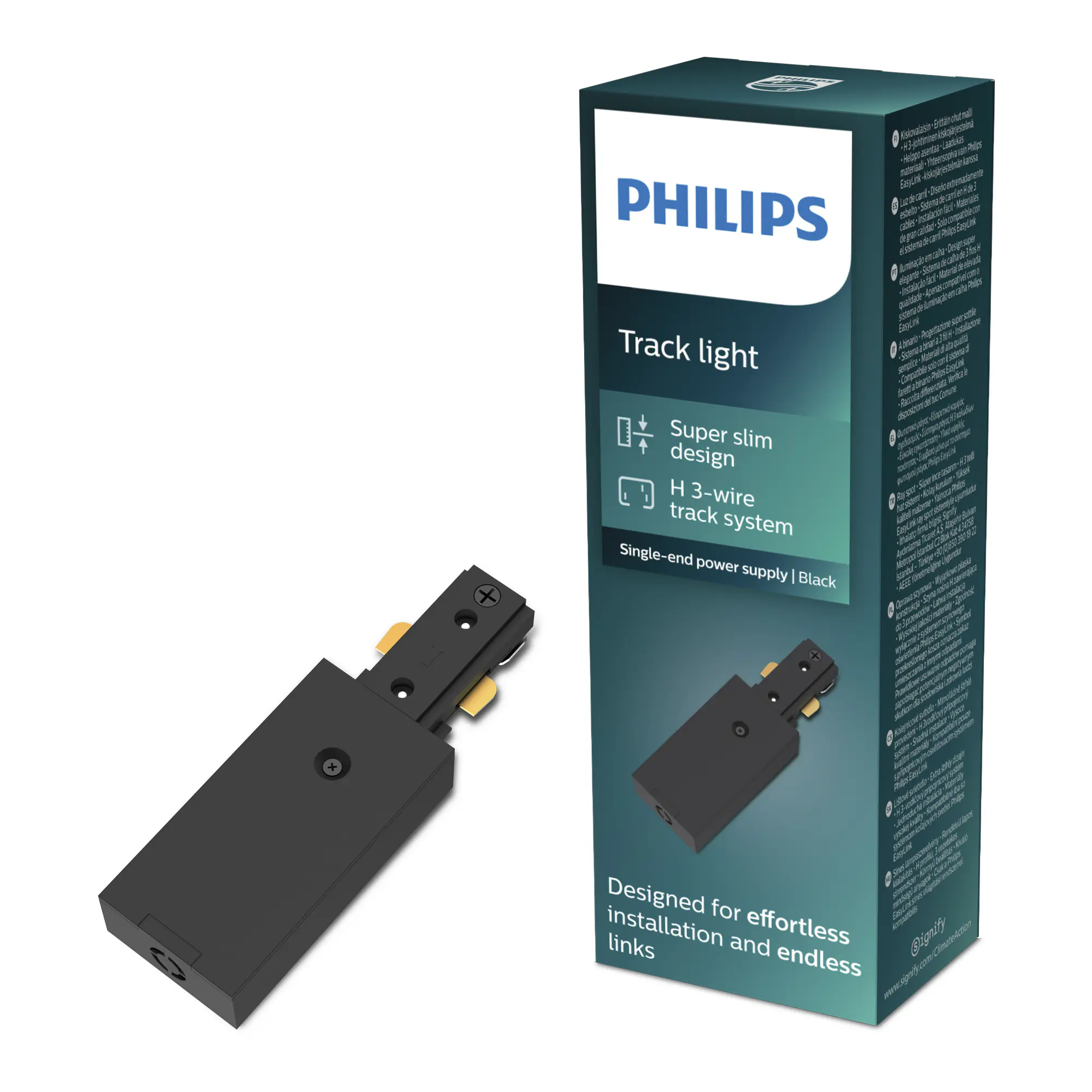 Philips EasyLink Stromverbinder für Schienenleuchte einseitig schwarz Philips EasyLink Stromverbinder für Schienenleuchte einseitig schwarz