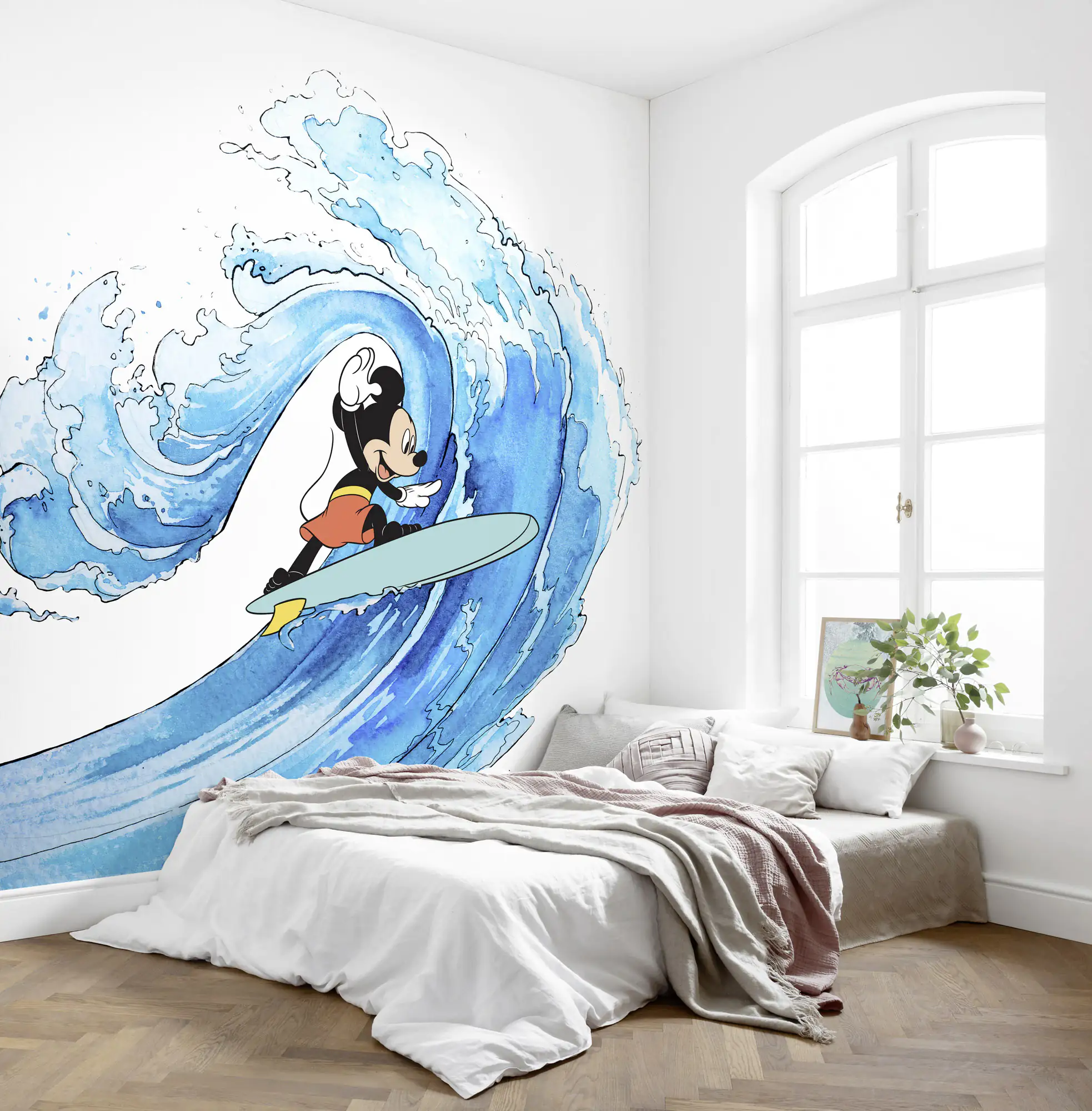 Komar Vlies Fototapete Mickey Surfing 300 x 280 cm 