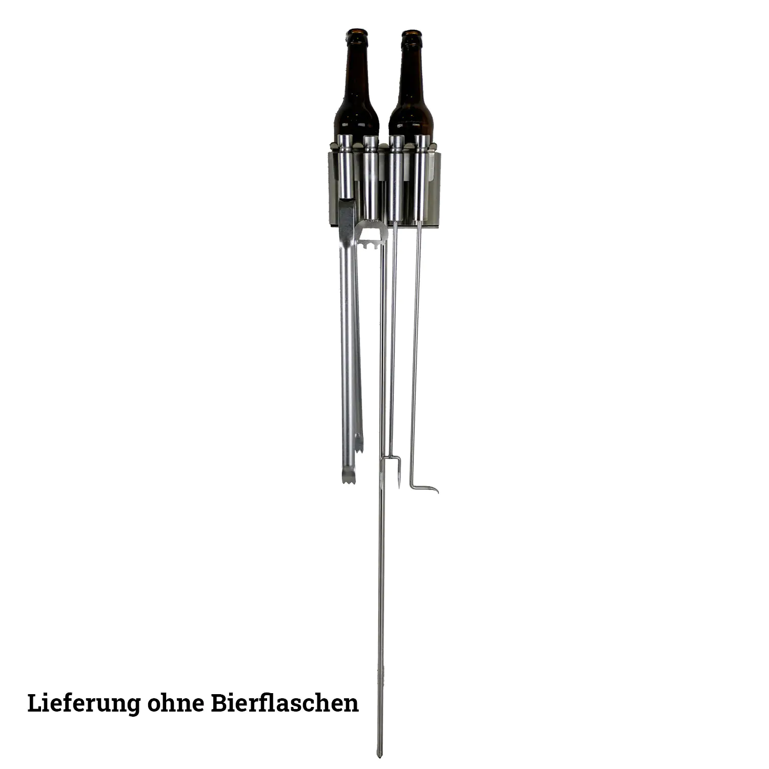 Schneider Halter inkl. Besteck für 2Stubbi Edelstahl