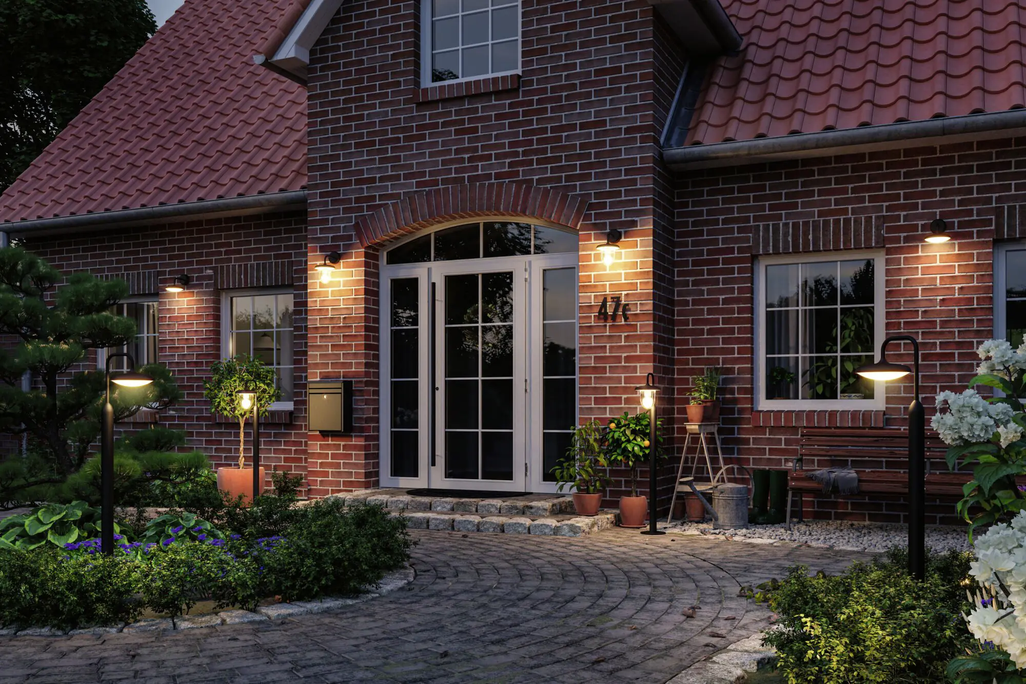 Paulmann LED Außen-Wandleuchte Vintario anthrazit 30,5 x 18 cm E27