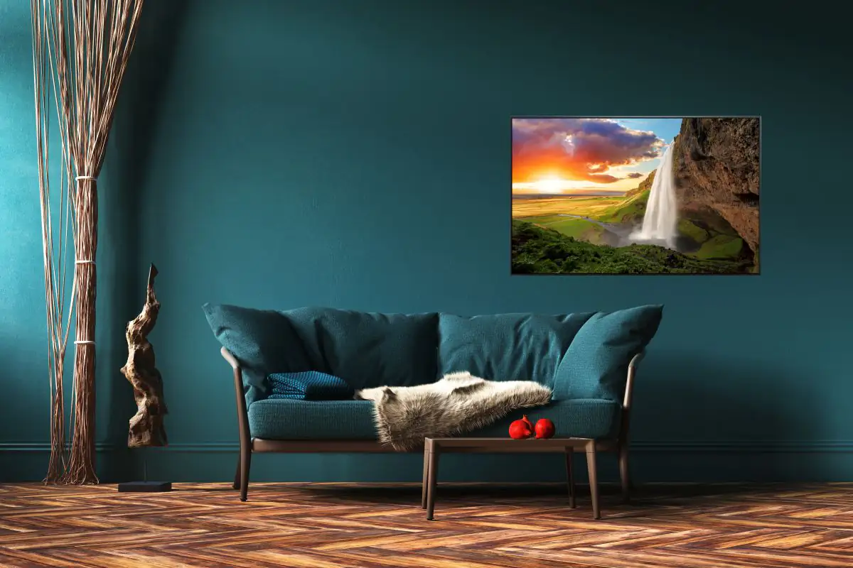 papermoon Infrarotheizkörper EcoHeat 90x120 cm 1200 Watt Wasserfall Island