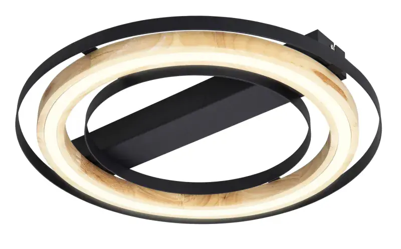 Globo Deckenleuchte Rilas Ø 47 x 7 cm schwarz warmweiß