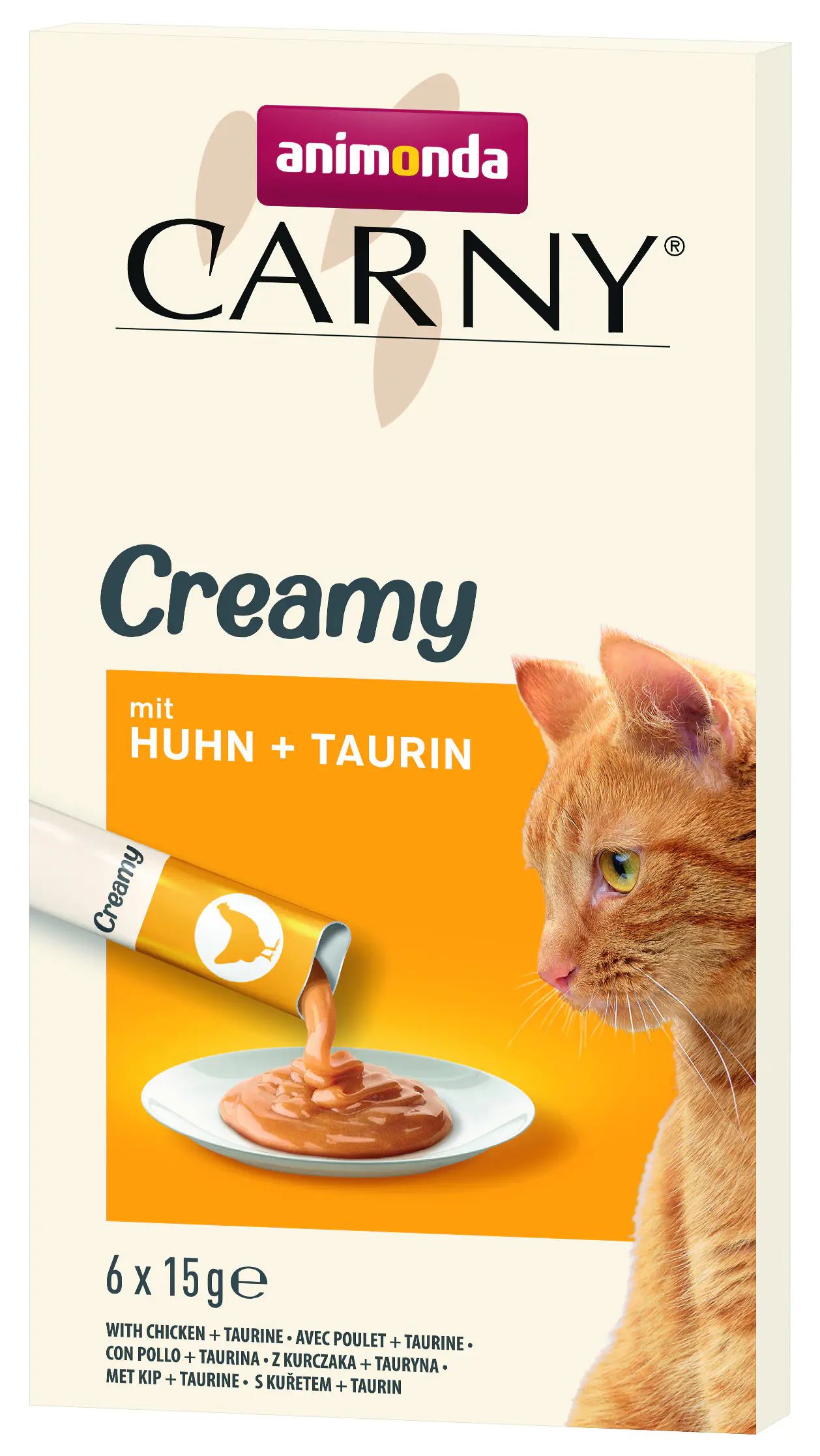 Carny Creamy Katzen Leckerli getreidefrei 90 g Huhn & Taurin