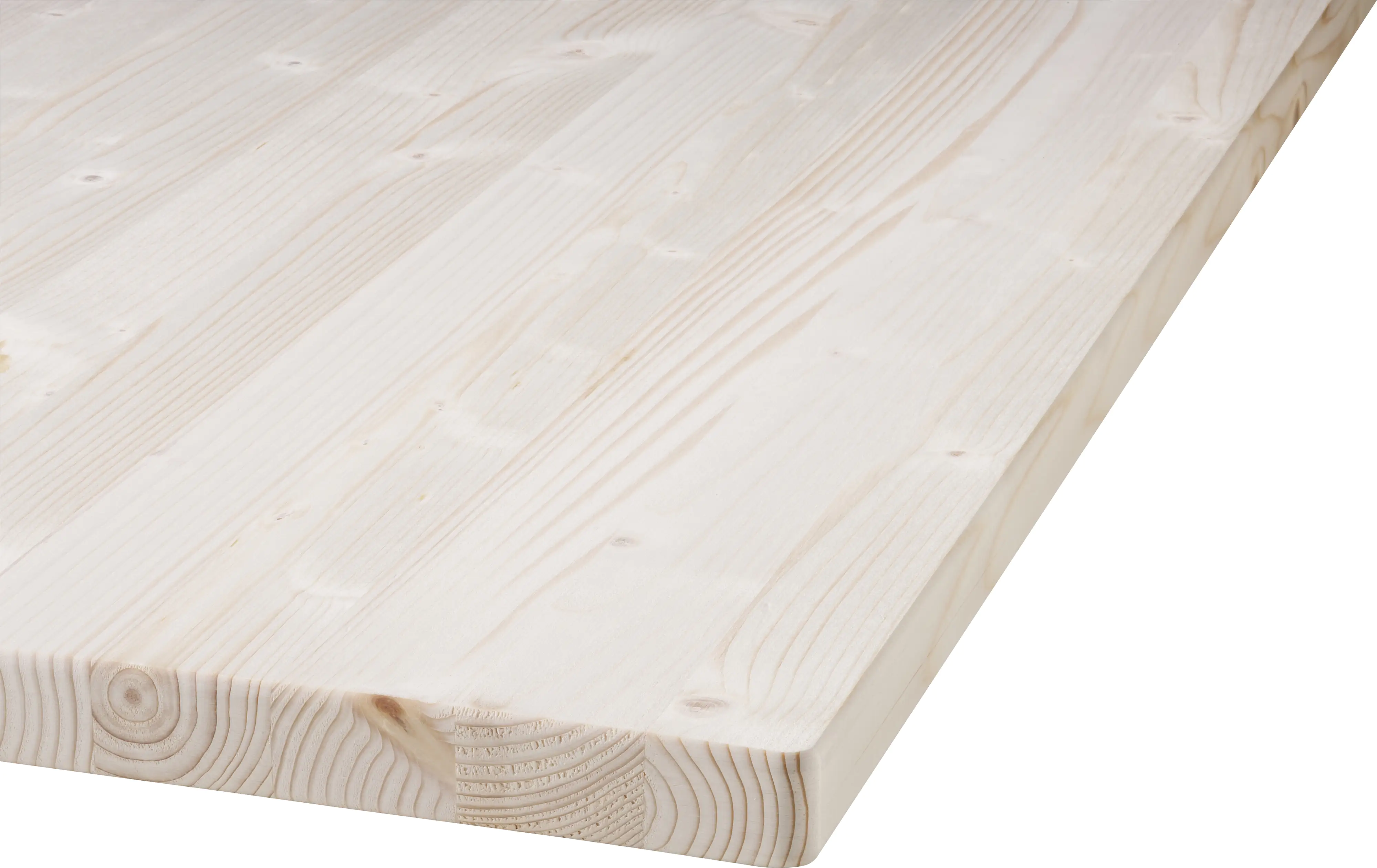 Tischplatte Fichte Oberfläche geschliffen 120 x 80 cm 28 mm