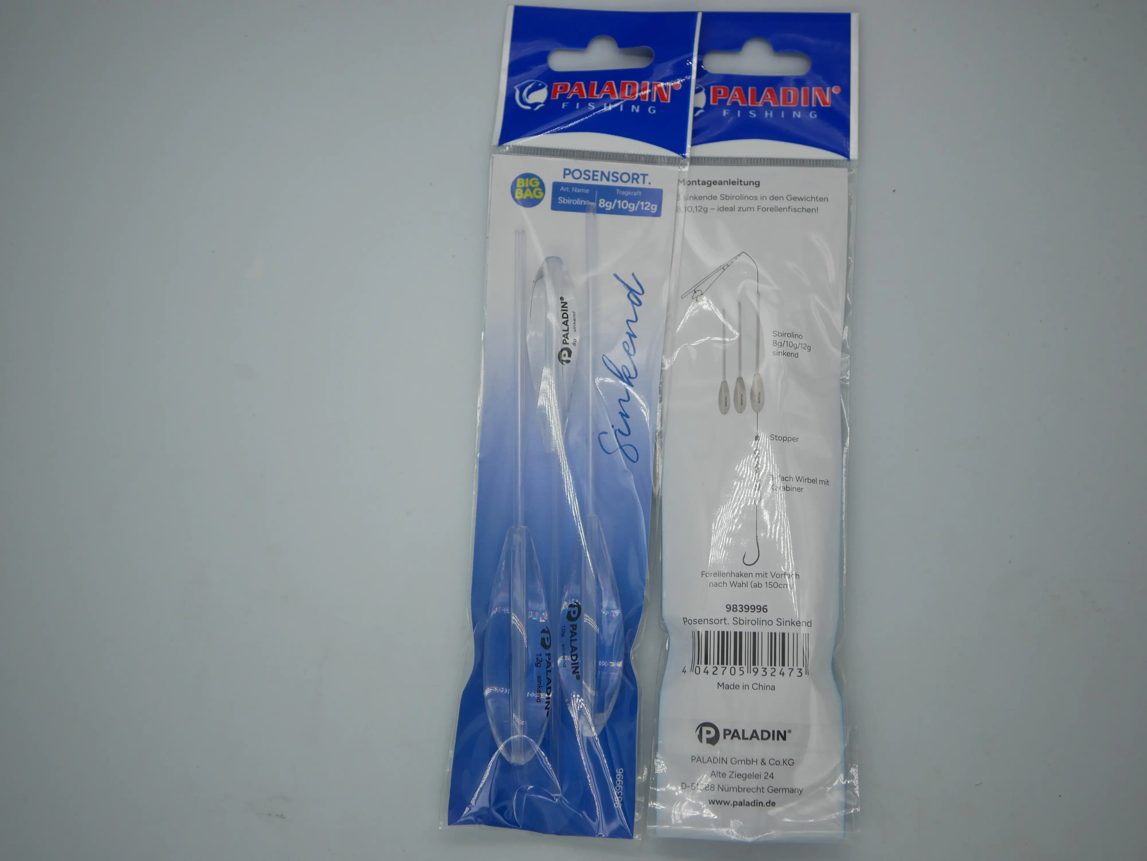 Paladin Posensortiment Spirolino sinkend 8,0g+10,0g+12,0g