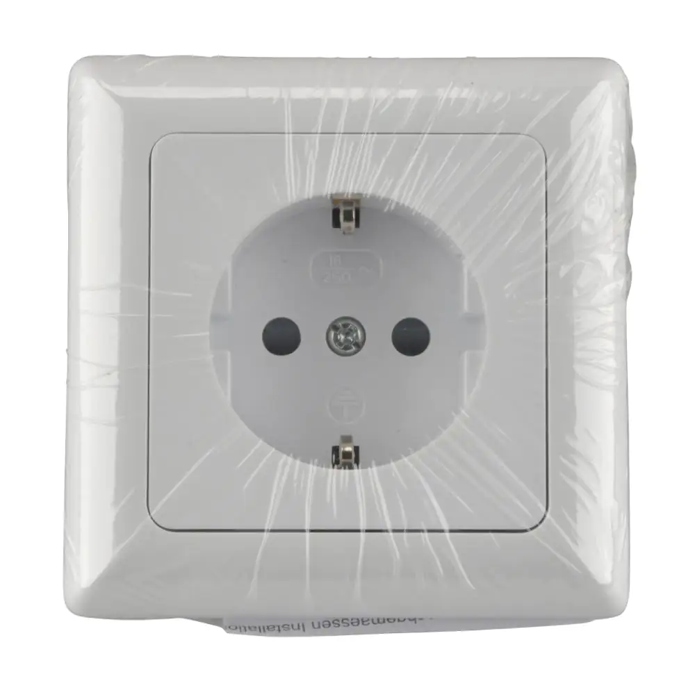 Unitec Steckdose mit Rahmen ultraweiß, Serie Genua