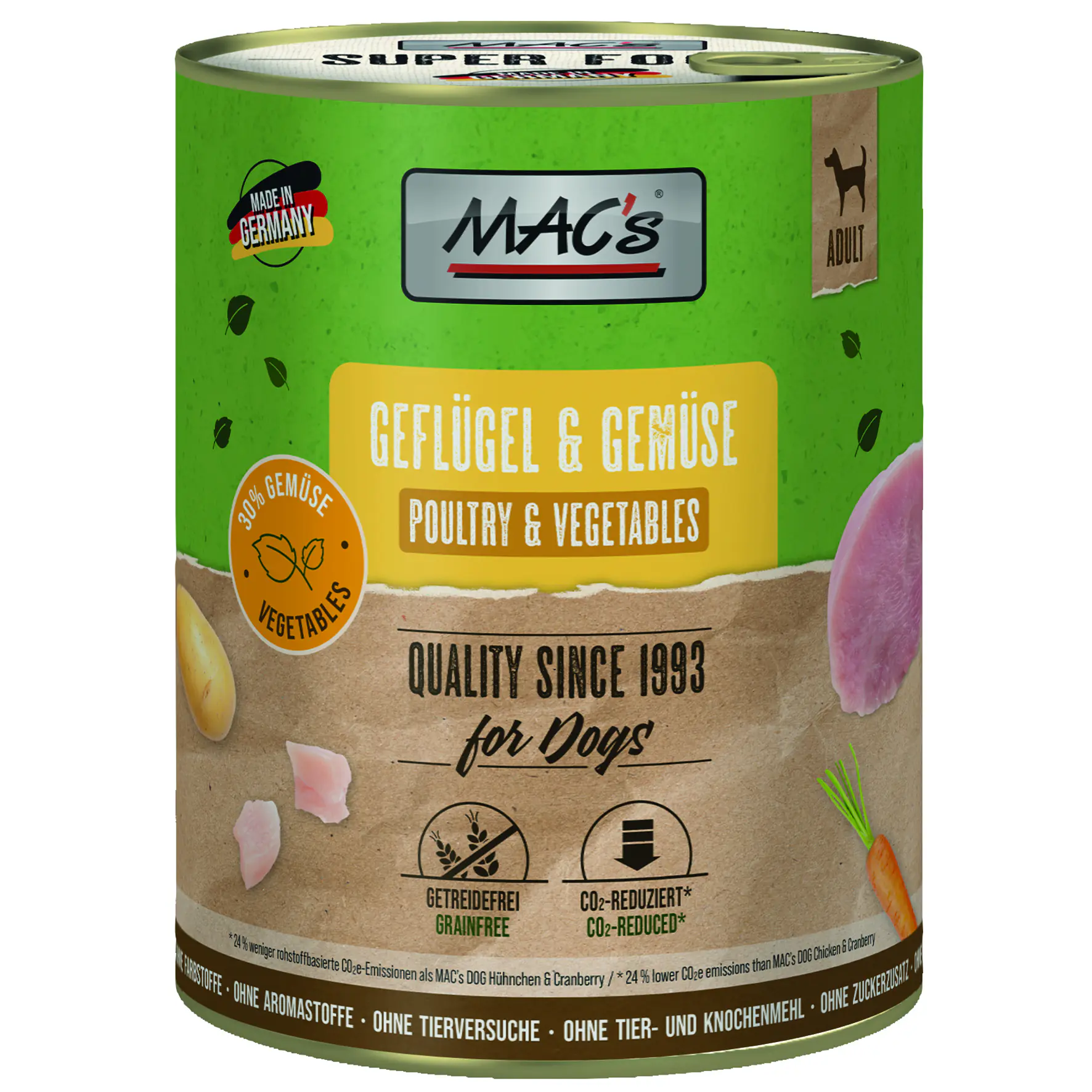Macs Dog Hundenassfutter Adult Superfood 800 g Geflügel