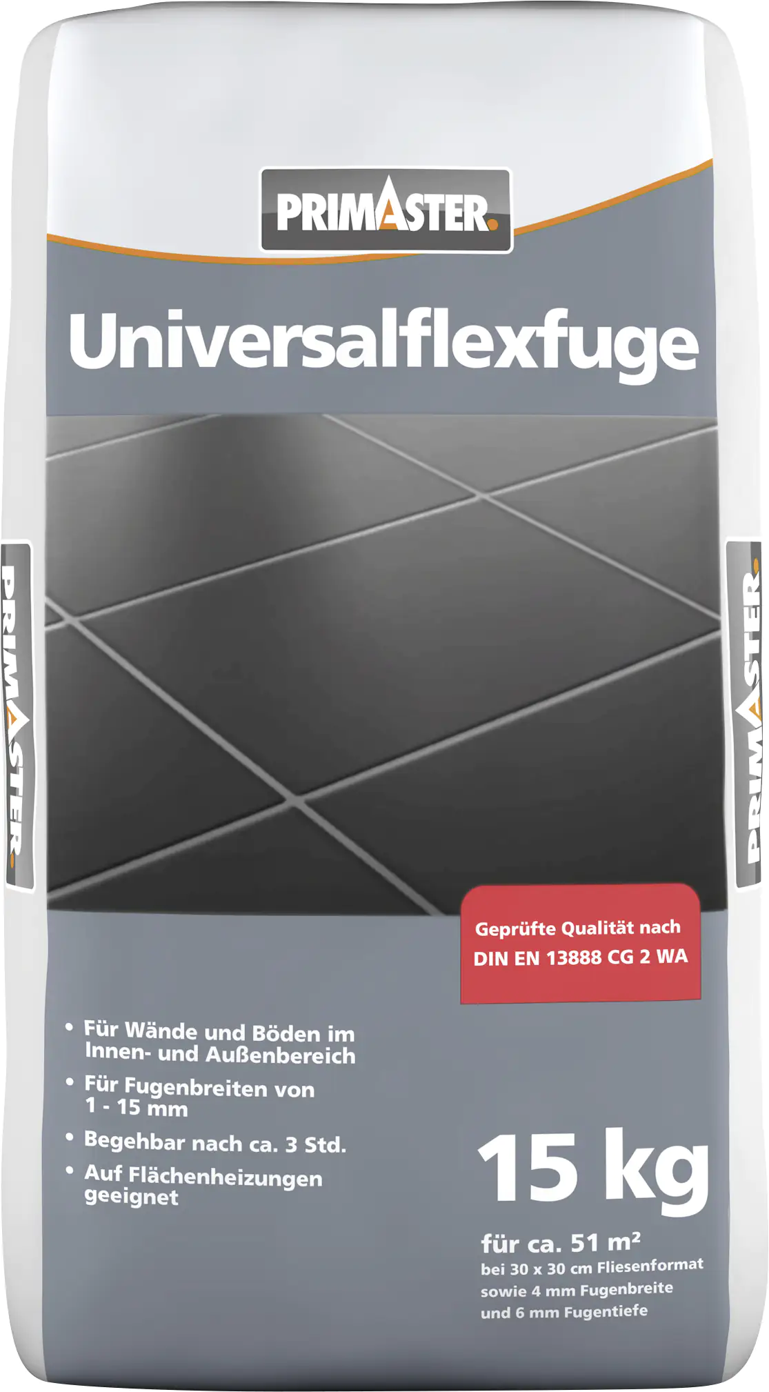Primaster Universalflexfuge 1 - 15 mm zementgrau 15 kg