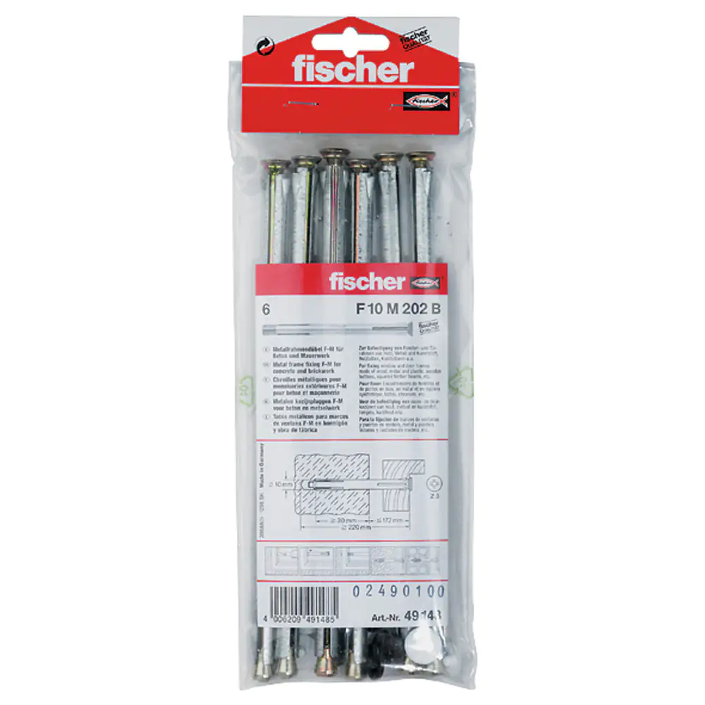 Fischer Fensterrahmendübel 10.0 x 202 mm - 6 Stück