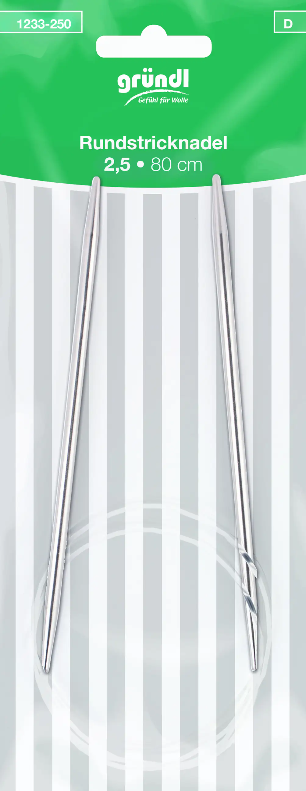 Gründl Rundstricknadeln 2,50 mm 80 cm