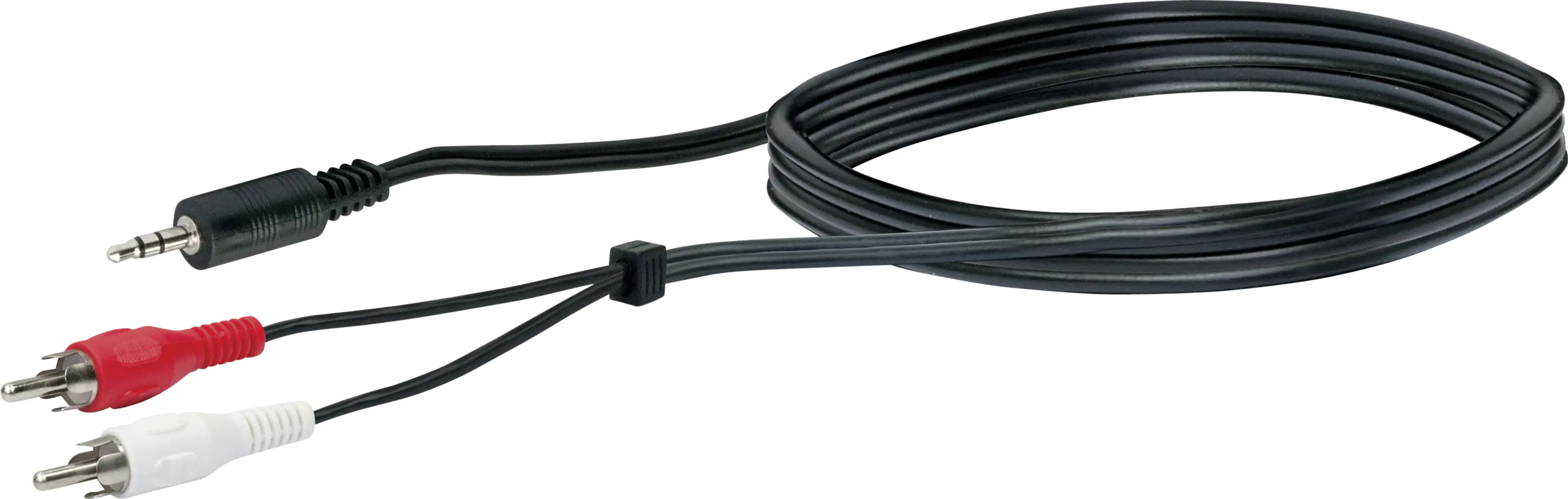 Schwaiger Audio Adapter Kabel TFS1015 533 Klinke Cinch schwarz, 1,5m, 1x 3,5mm Klinken Stecker / 2x