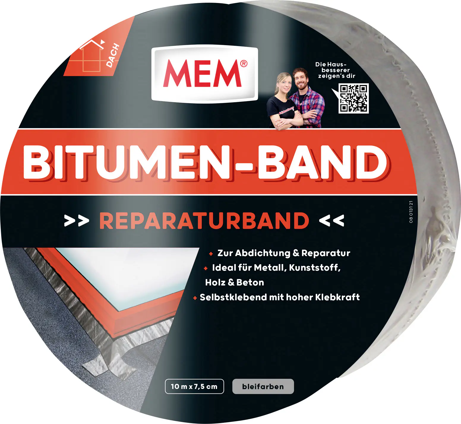MEM Bitumen-Band 10 m x 7,5 cm blei