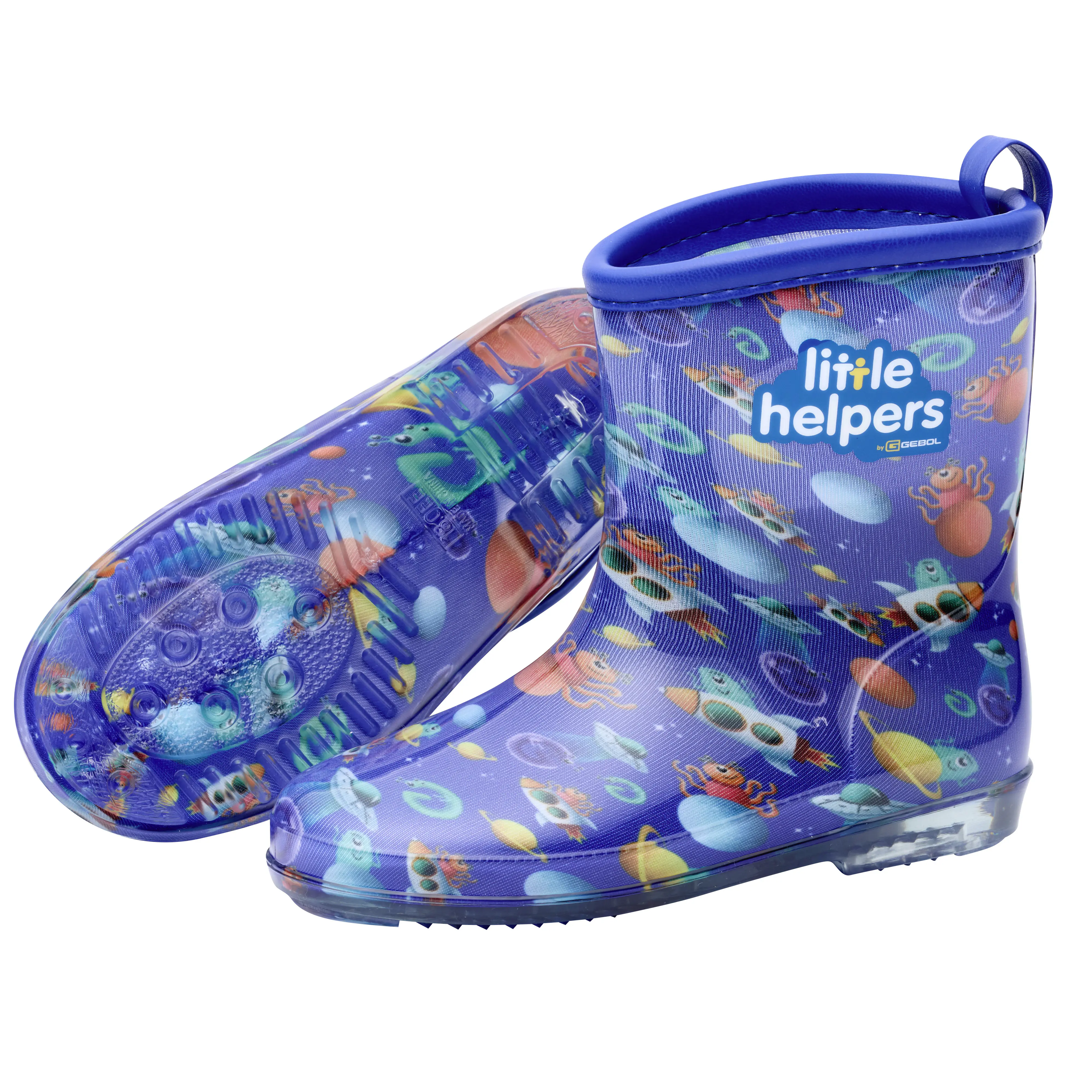 Gebol Gummistiefel Little Helpers Weltall blau