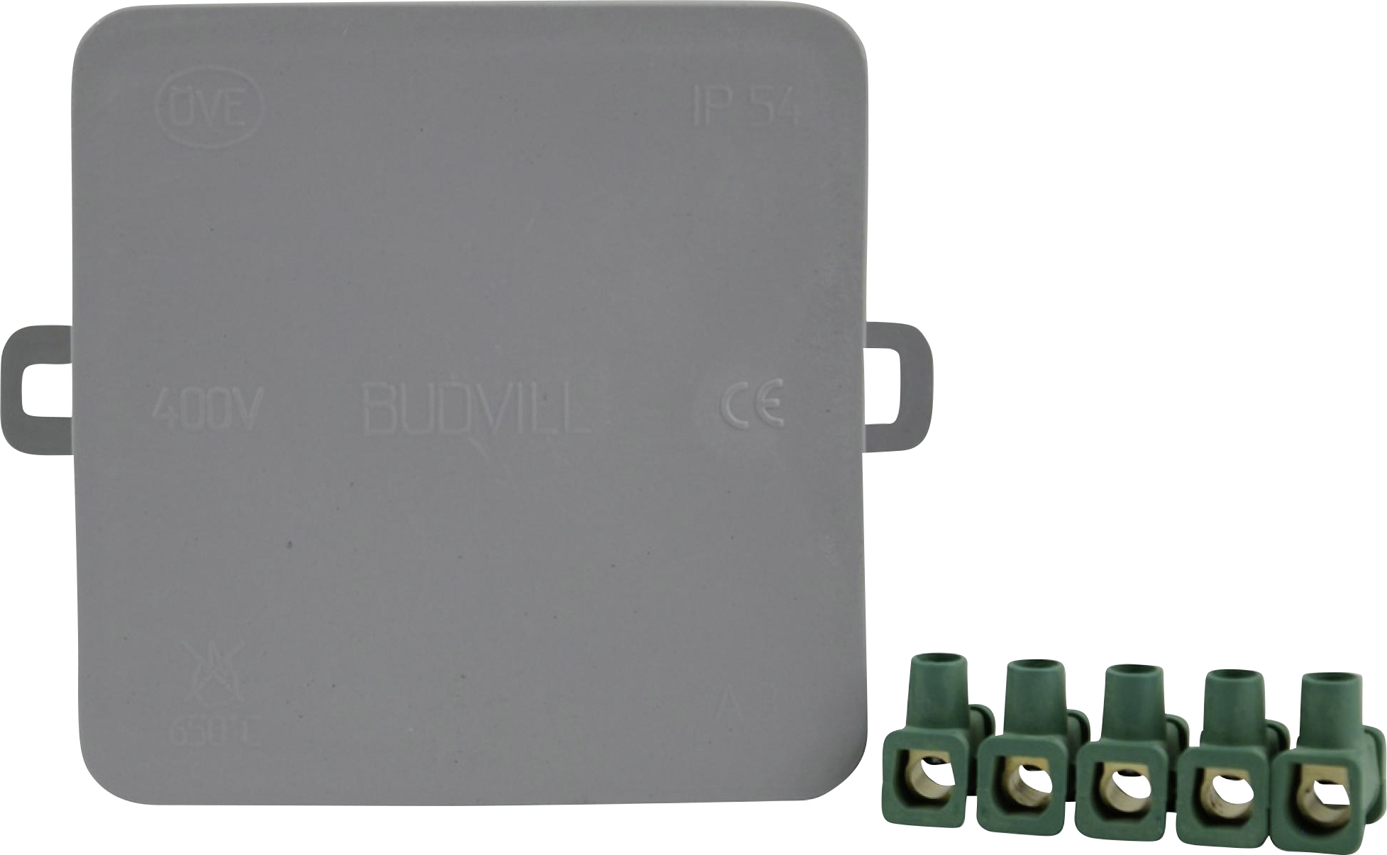 Abzweigkasten Aufputz, IP 54, mit Dosenklemme, 85 x 85 x 40 mm, grau Abzweigkasten Aufputz, IP 54, mit Dosenklemme, 85 x 85 x 40 mm, grau